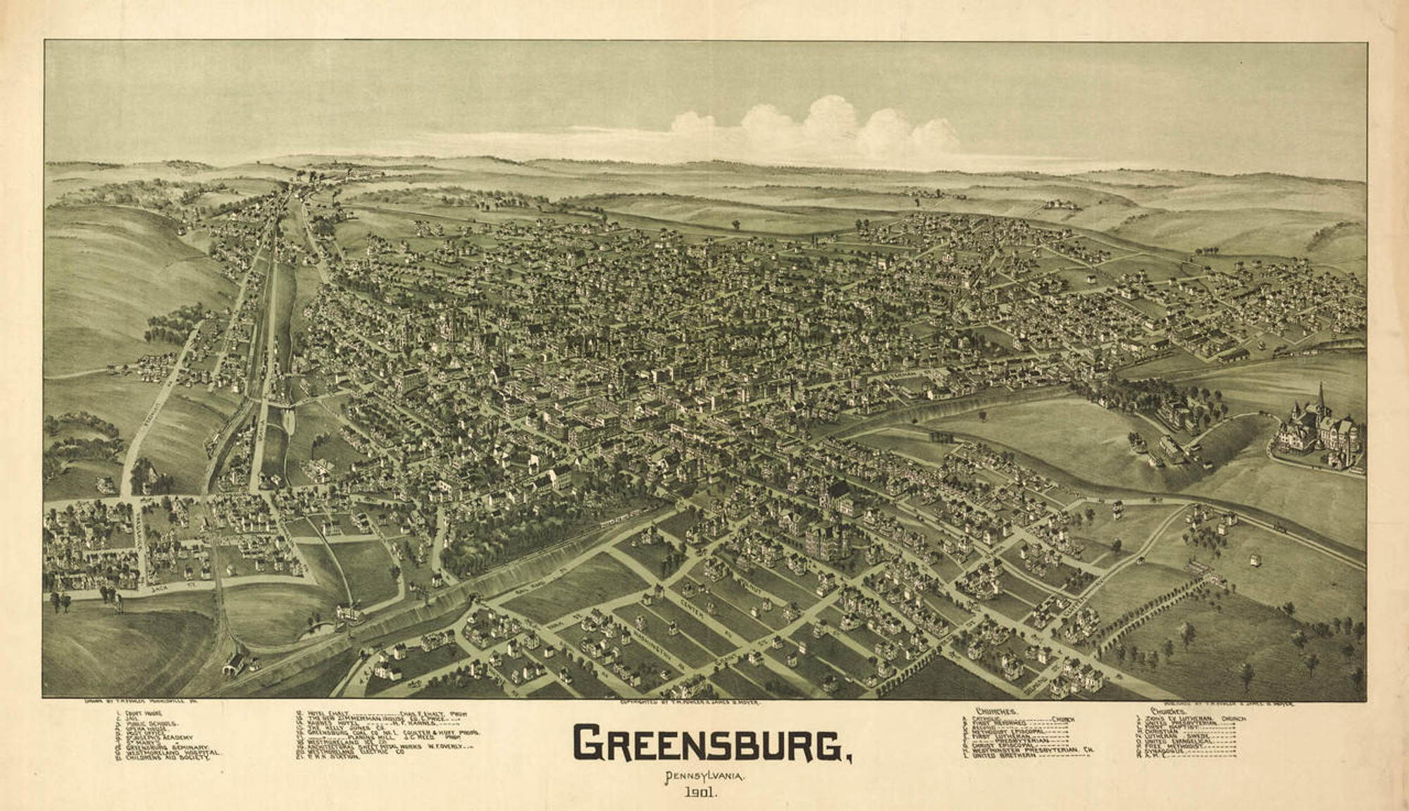 Historic Map - Greensburg, PA - 1901, image 1, World Maps Online