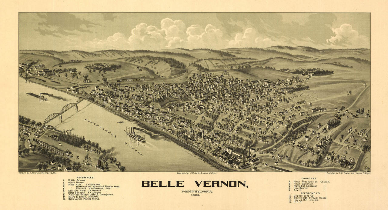 Historic Map - Belle Vernon, PA - 1902, image 1, World Maps Online