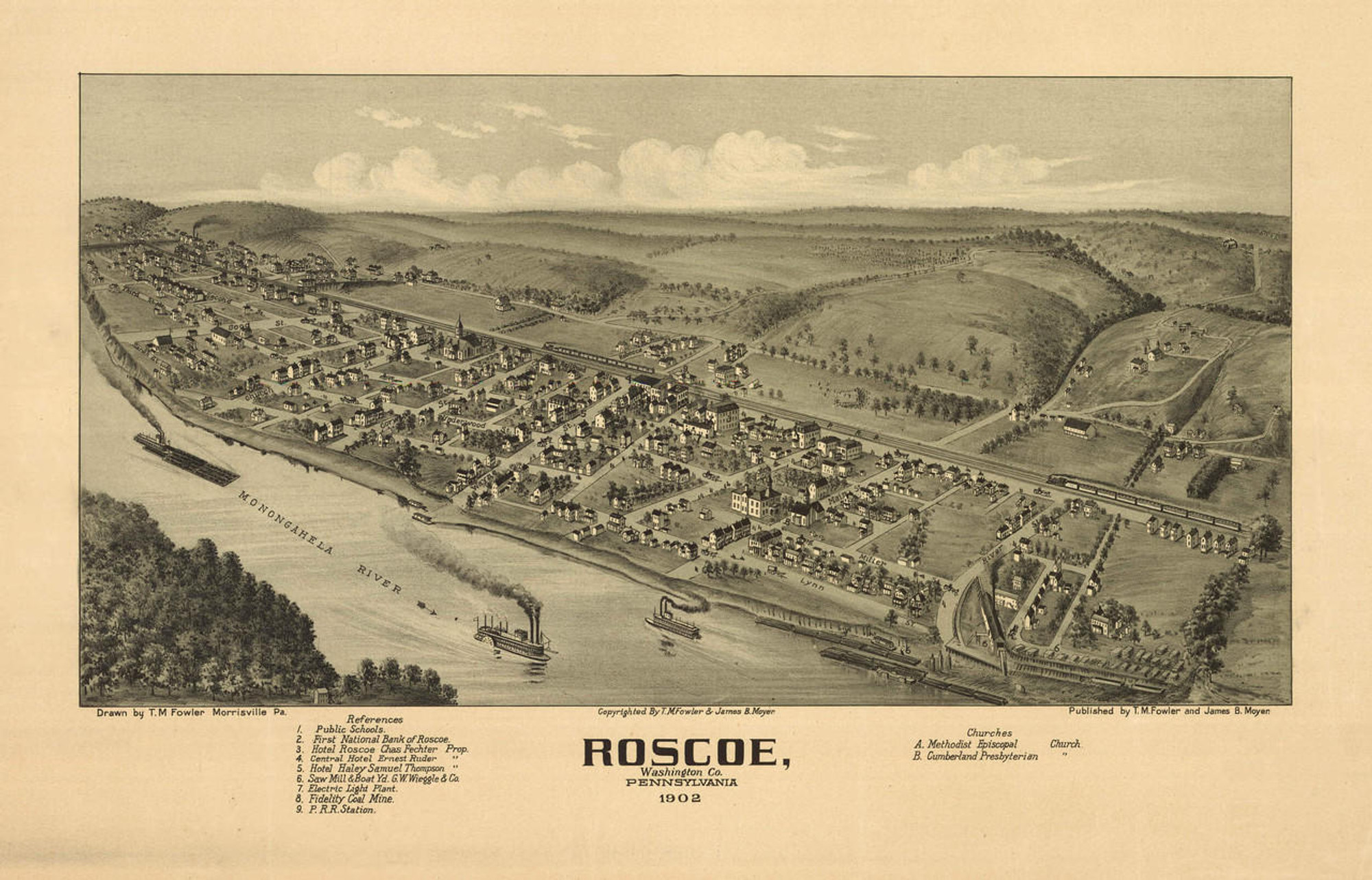 Historic Map - Roscoe, PA - 1902, image 1, World Maps Online