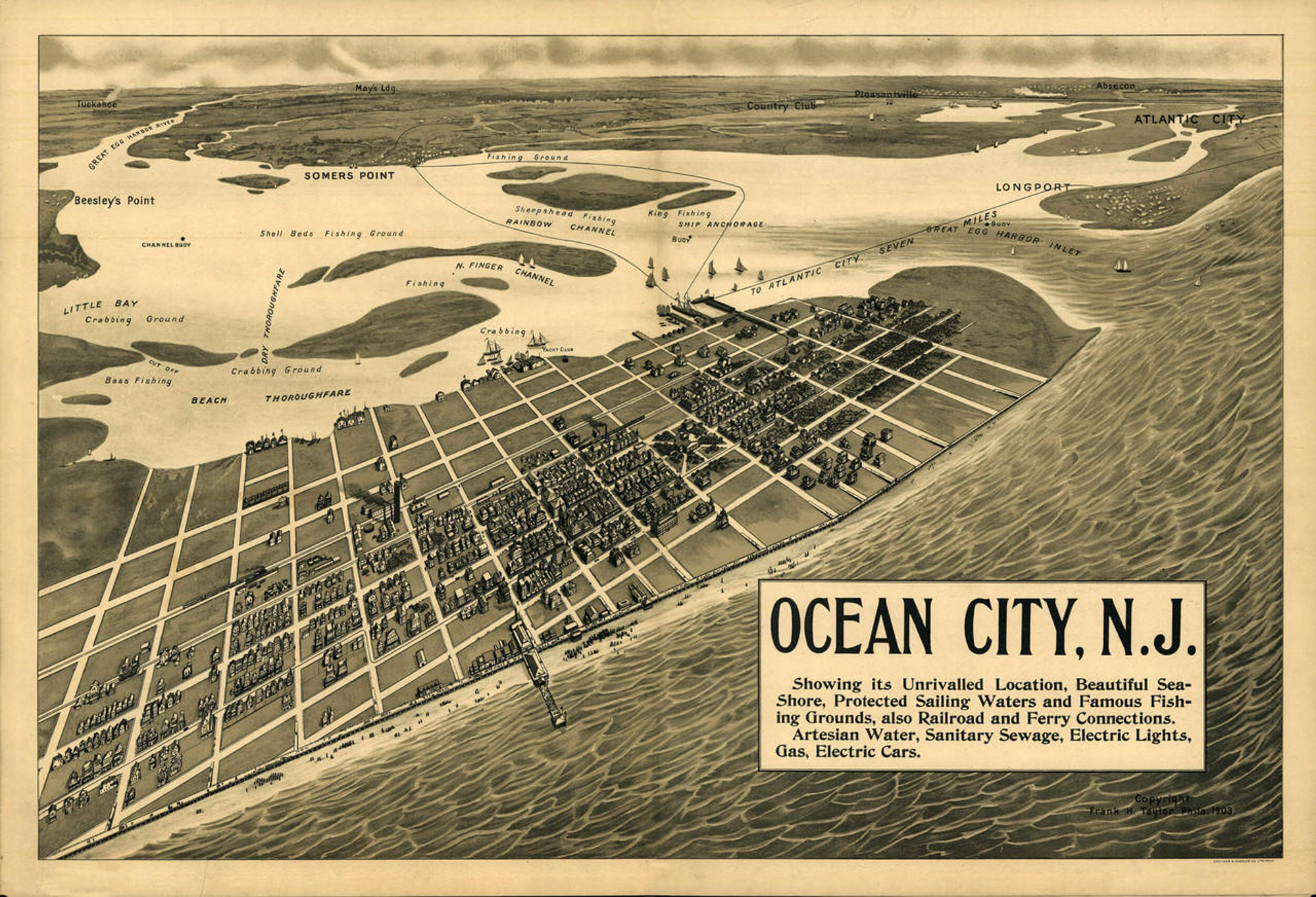 Historic Map - Ocean City, NJ - 1903, image 1, World Maps Online