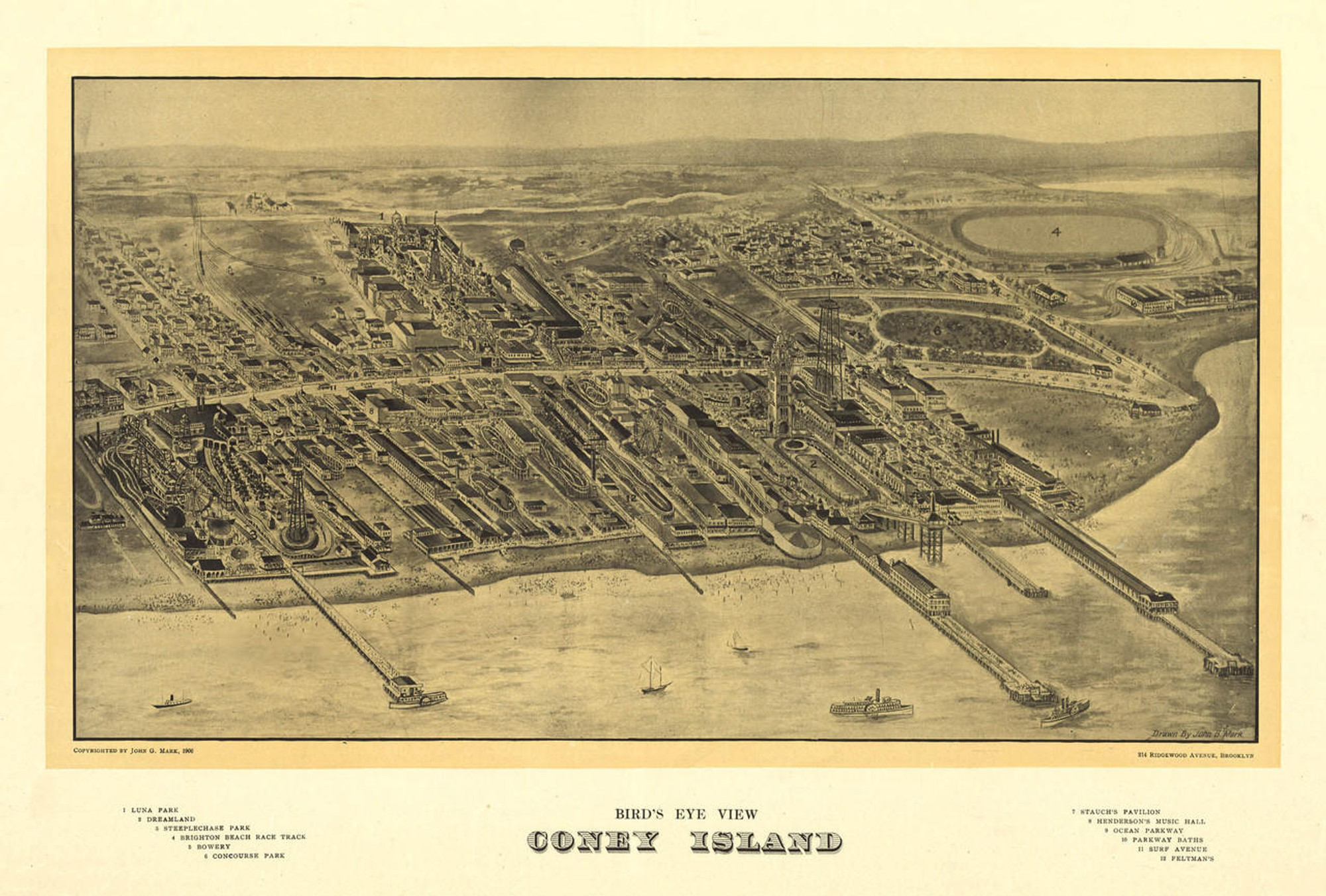 Historic Map - Coney Island, NY - 1906, image 1, World Maps Online