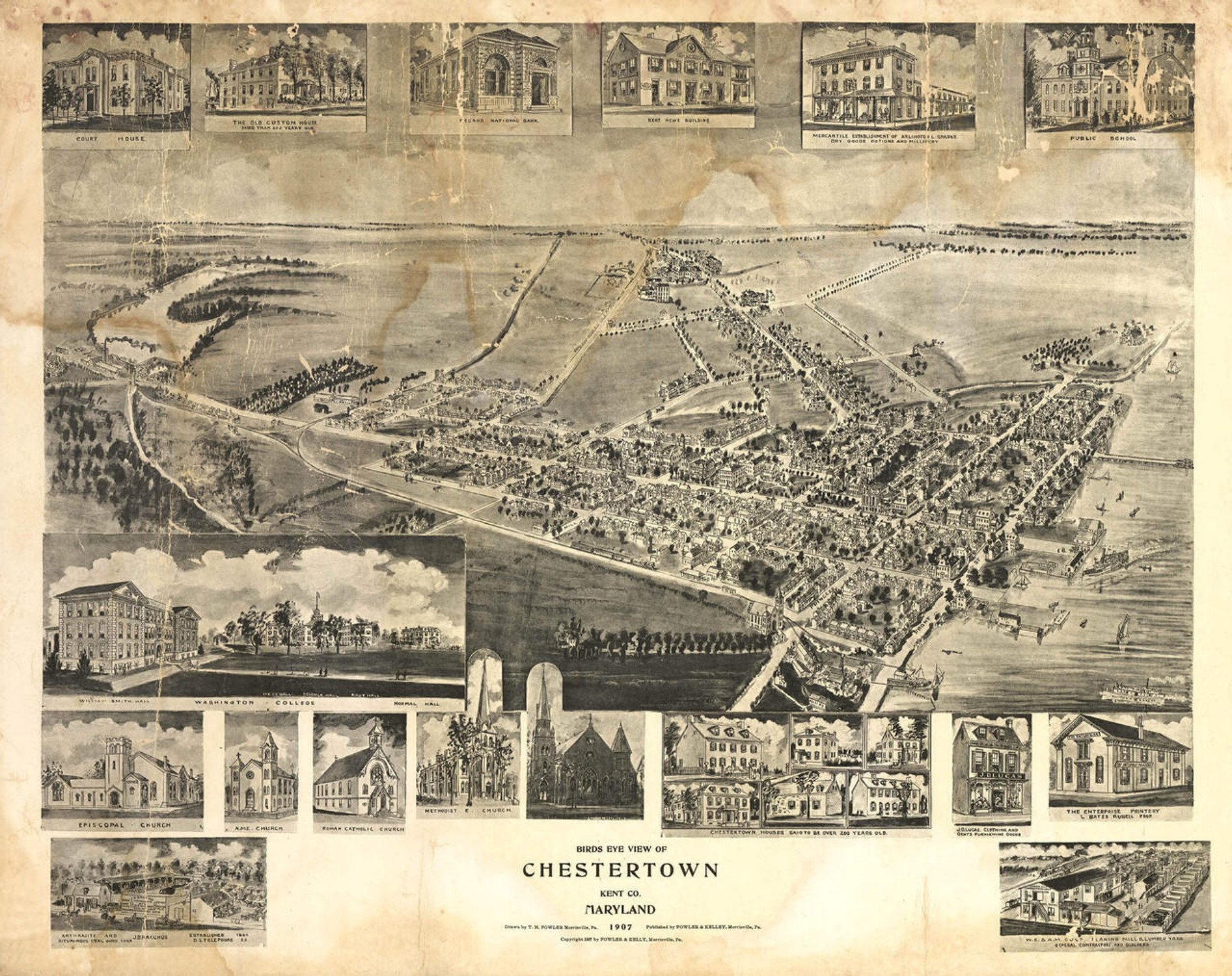 Historic Map - Chestertown, MD - 1907, image 1, World Maps Online