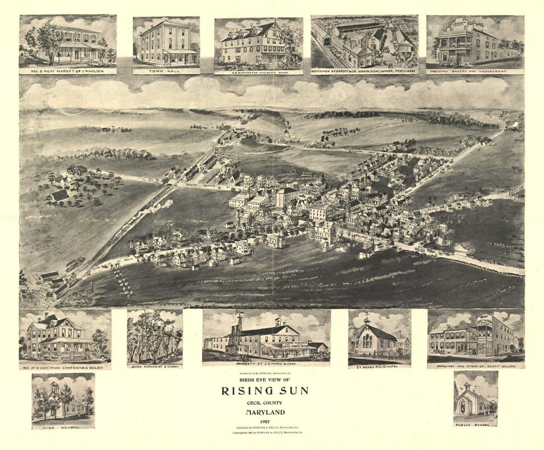 Historic Map - Rising Sun, MD - 1907, image 1, World Maps Online