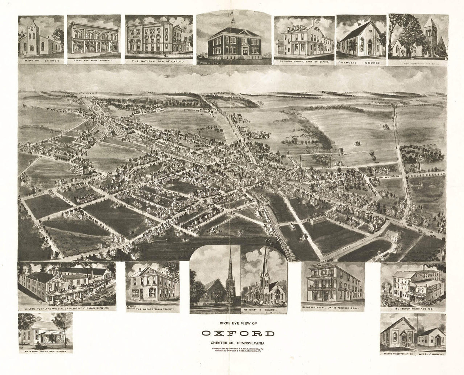 Historic Map - Oxford, PA - 1907, image 1, World Maps Online