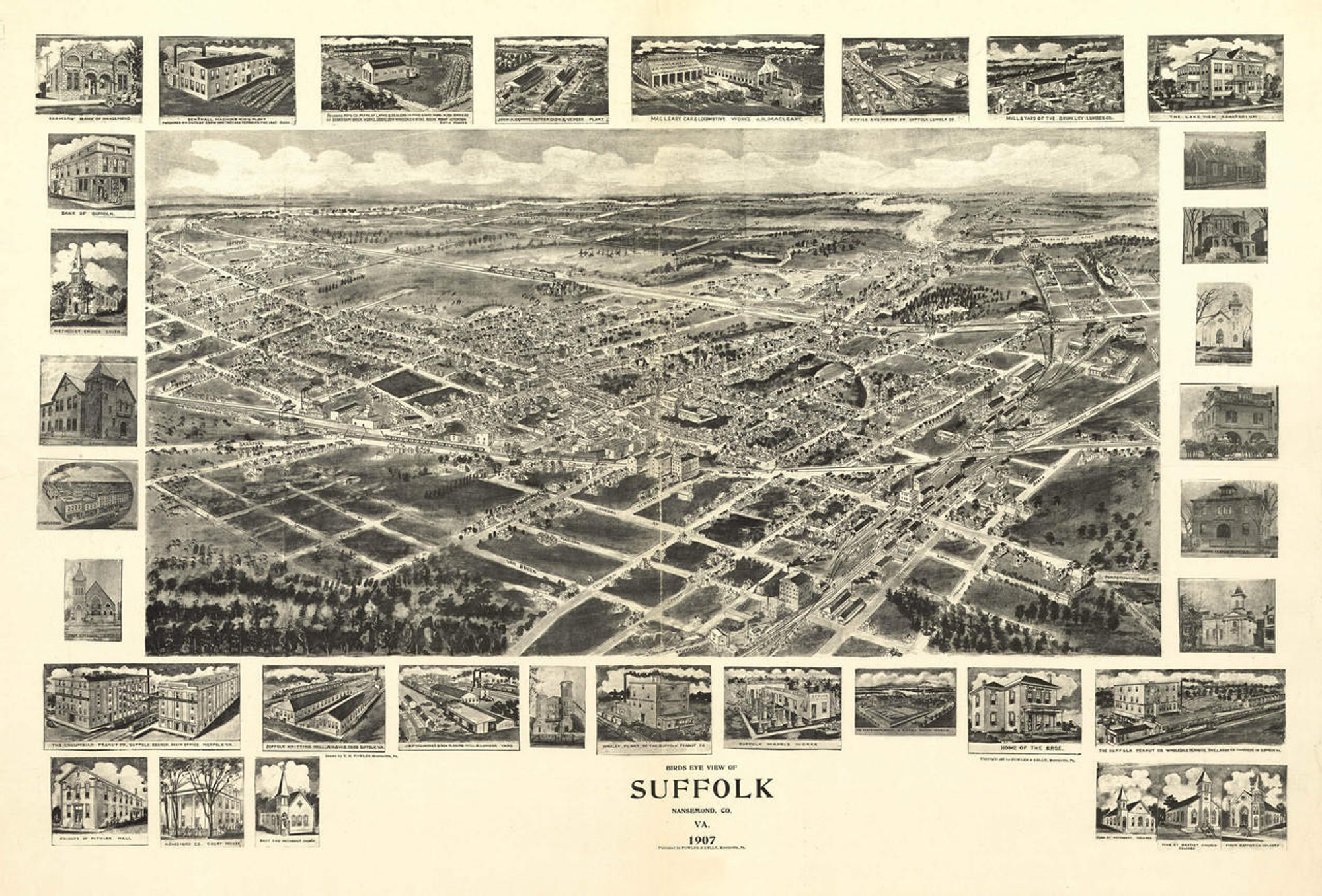 Historic Map - Suffolk, VA - 1907, image 1, World Maps Online