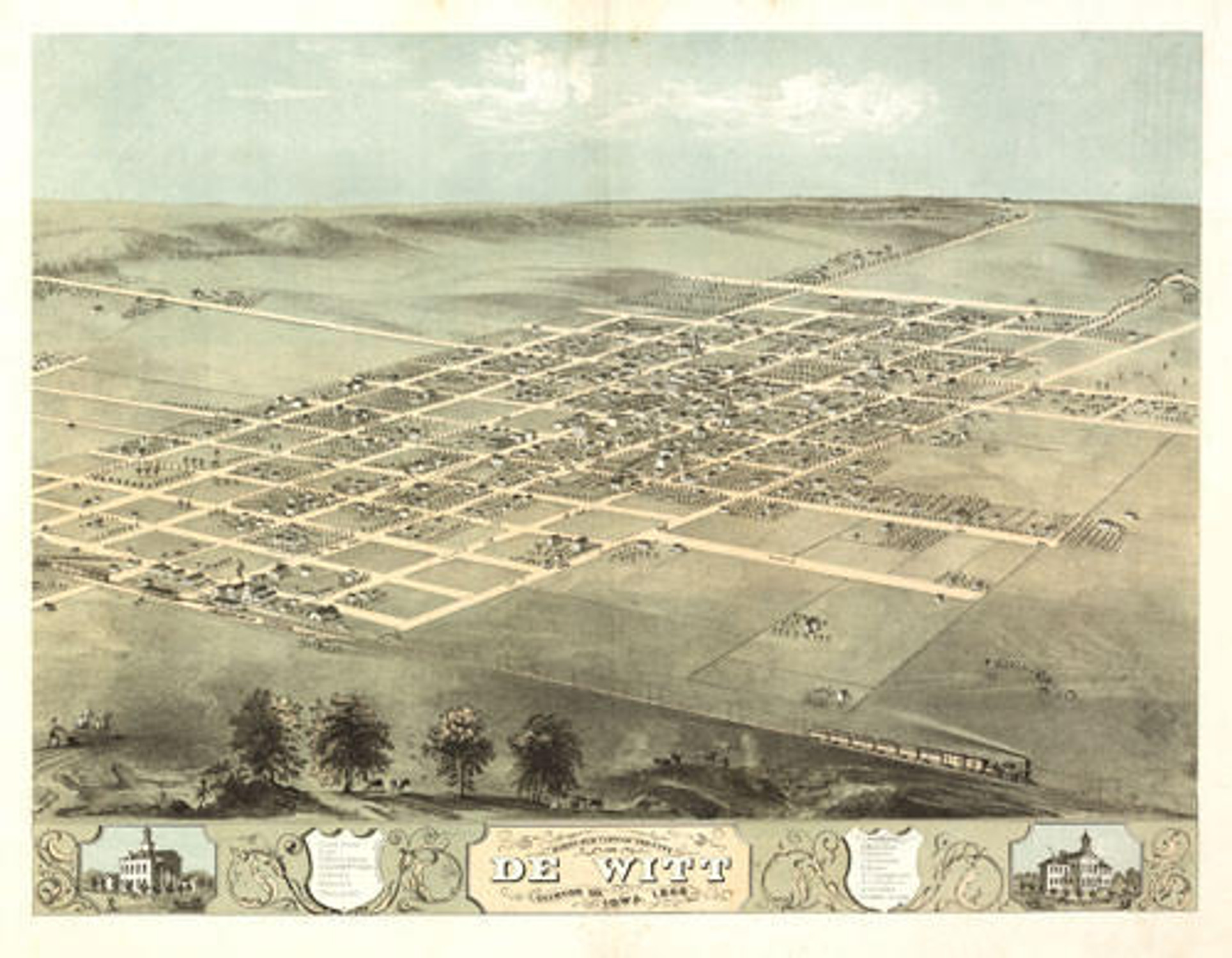 Historic Map - DeWitt, IA - 1868, image 1, World Maps Online