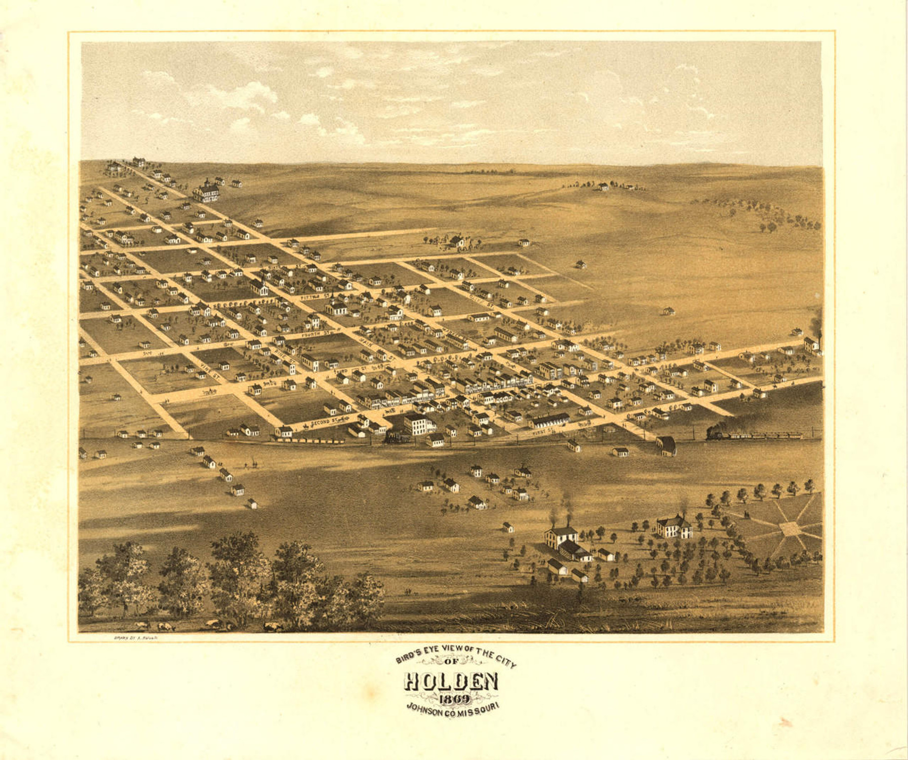 Historic Map - Holden, MO - 1869, image 1, World Maps Online