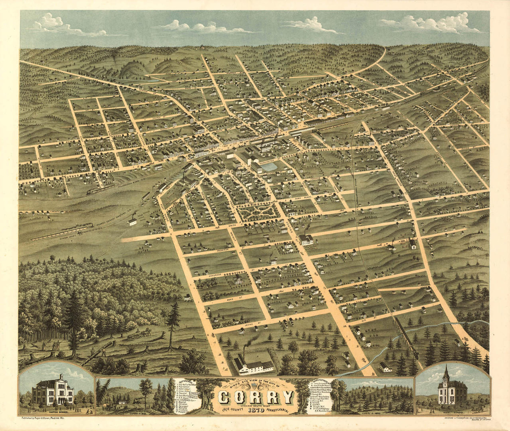 Historic Map - Corry, PA - 1870, image 1, World Maps Online