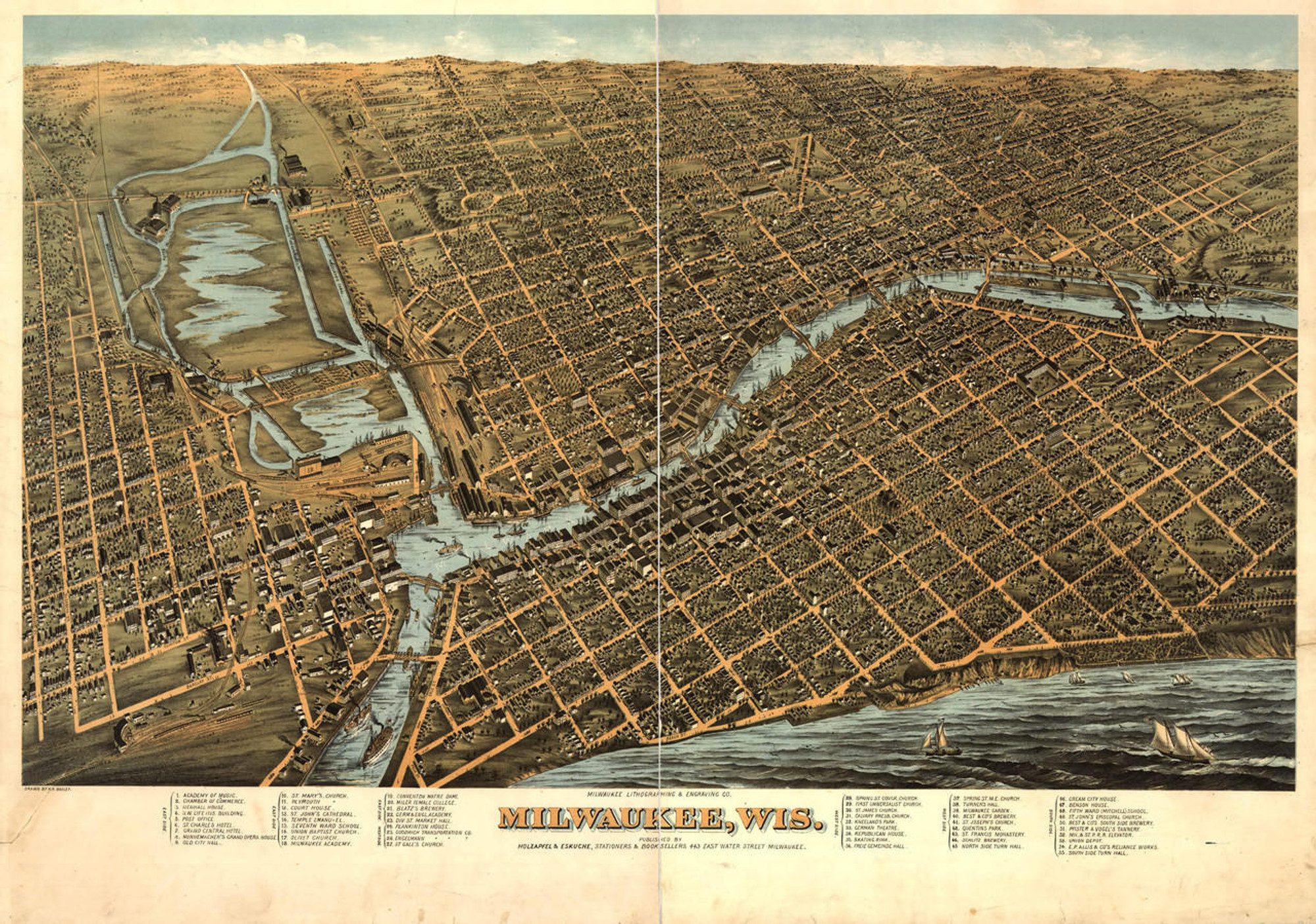 Historic Map - Milwaukee, WI - 1872, image 1, World Maps Online