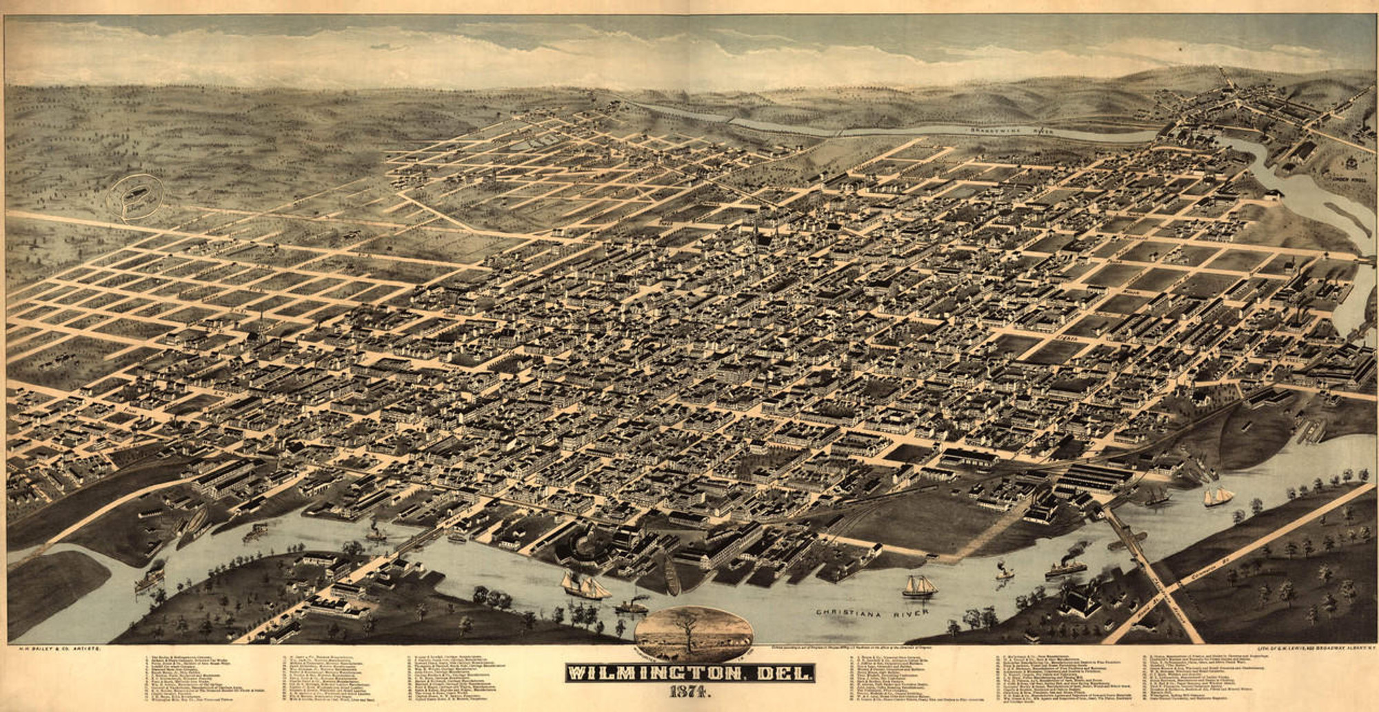 Historic Map - Wilmington, DE - 1874, image 1, World Maps Online