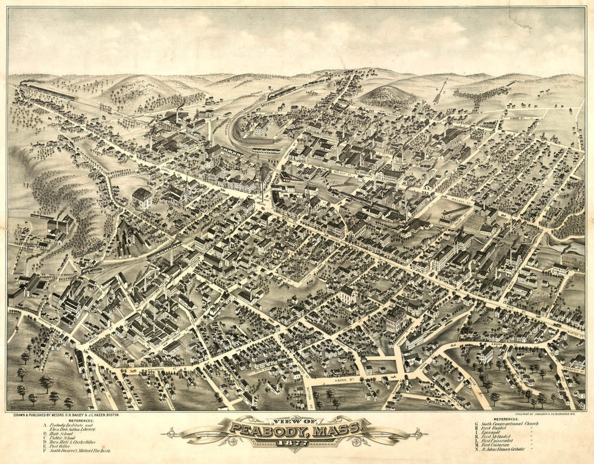 Historic Map - Peabody, MA - 1877, image 1, World Maps Online