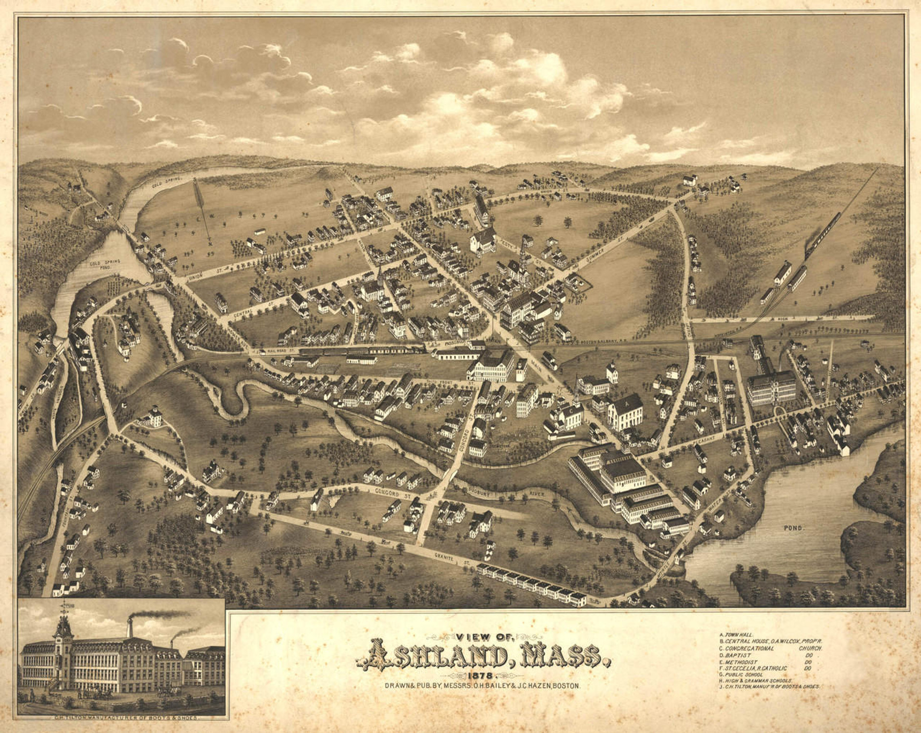 Historic Map - Ashland, MA - 1878, image 1, World Maps Online