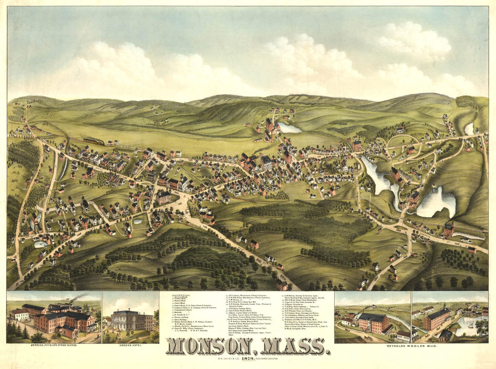 Historic Map - Monson, MA - 1879, image 1, World Maps Online