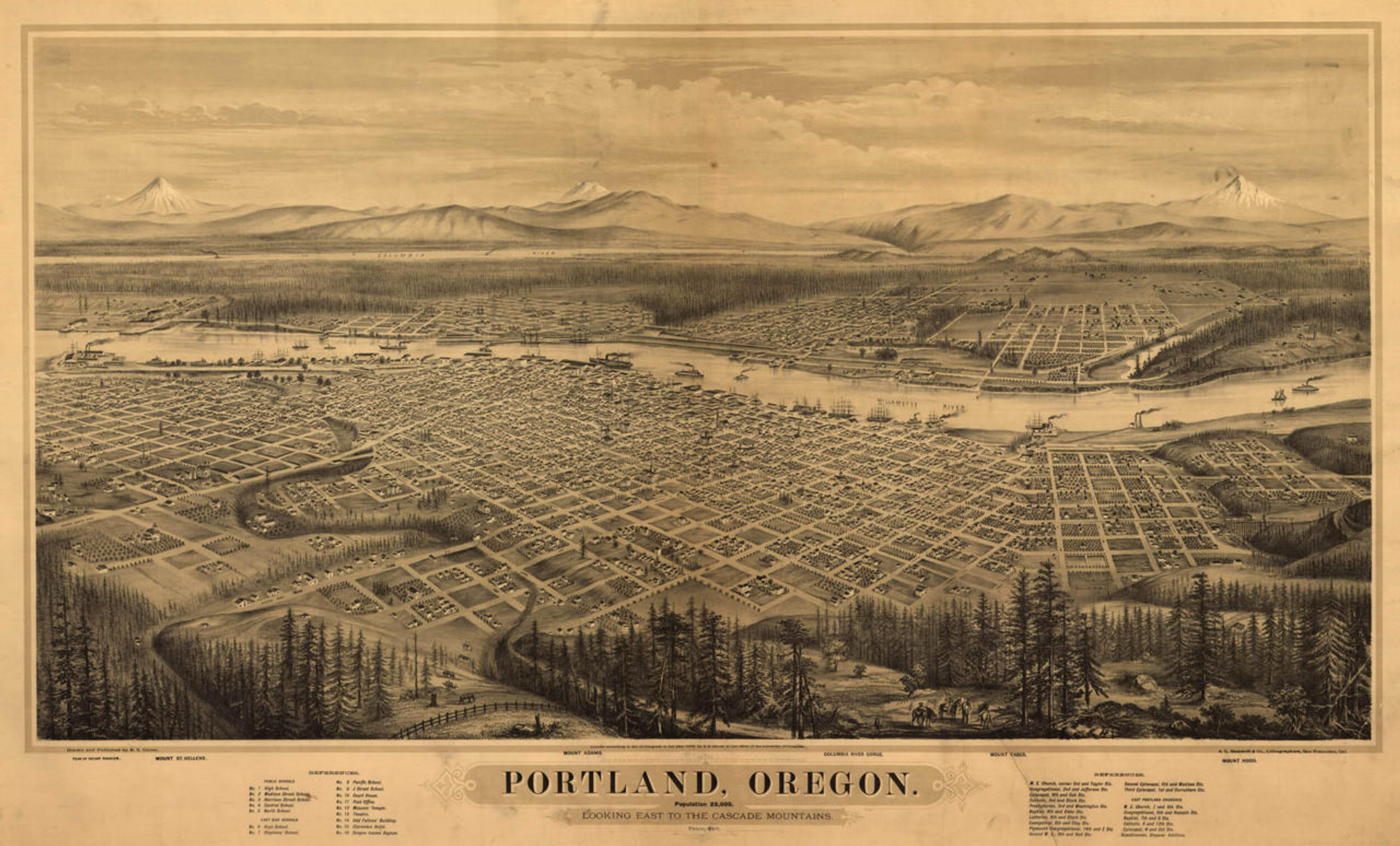 Historic Map - Portland, OR - 1879, image 1, World Maps Online