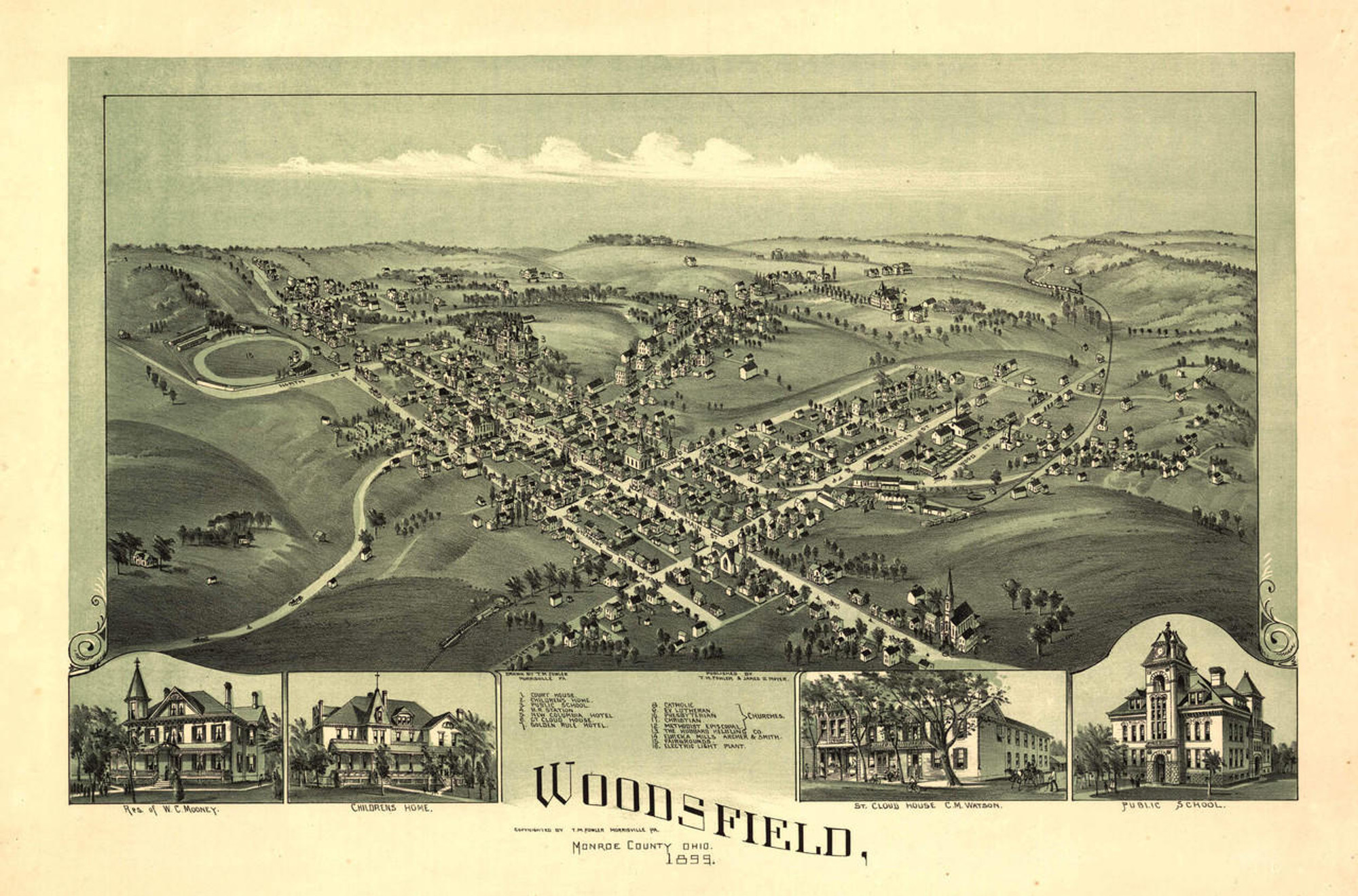 Historic Map - Woodsfield, OH - 1899, image 1, World Maps Online