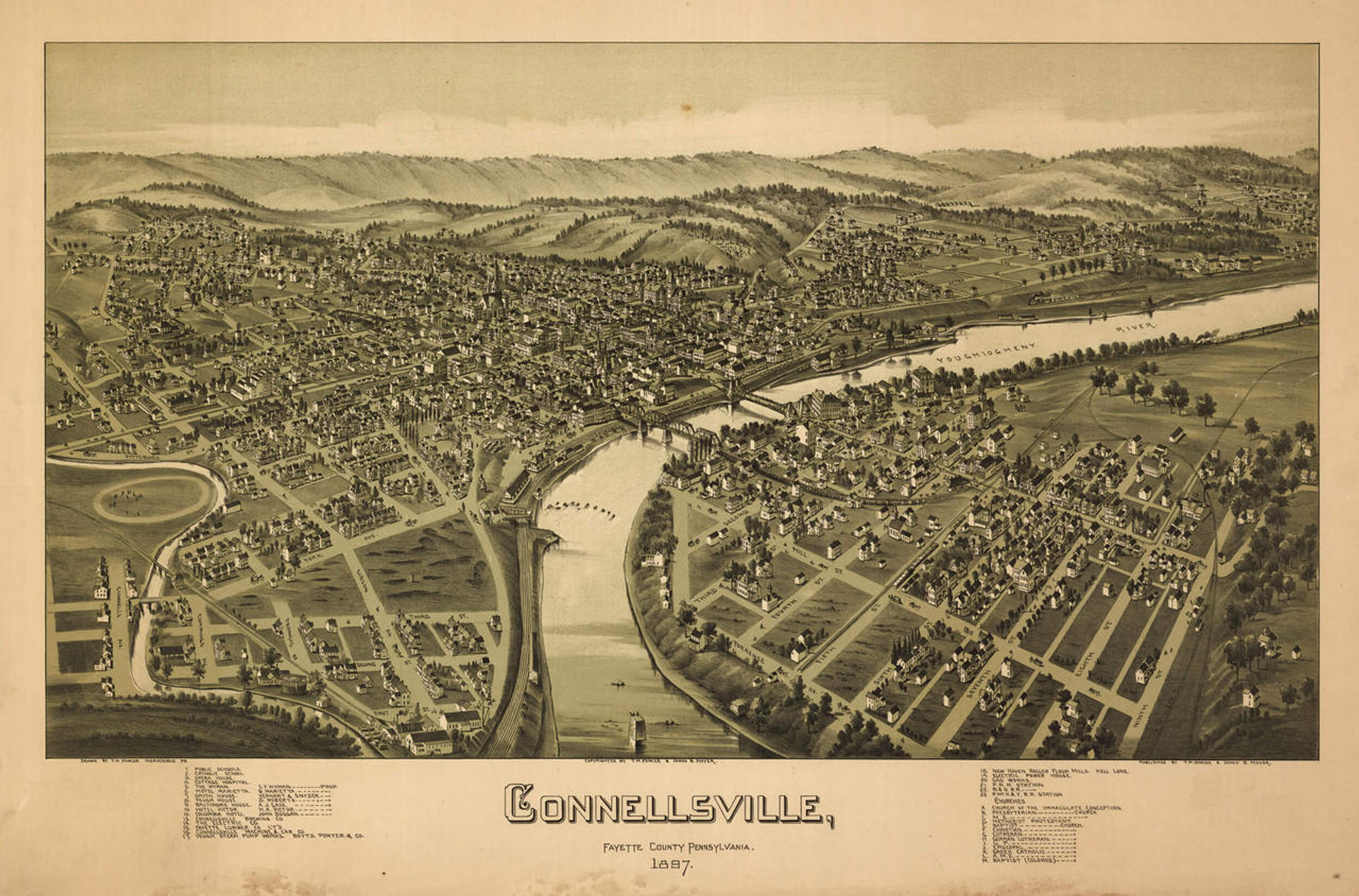 Historic Map - Connellsville, PA - 1897, image 1, World Maps Online