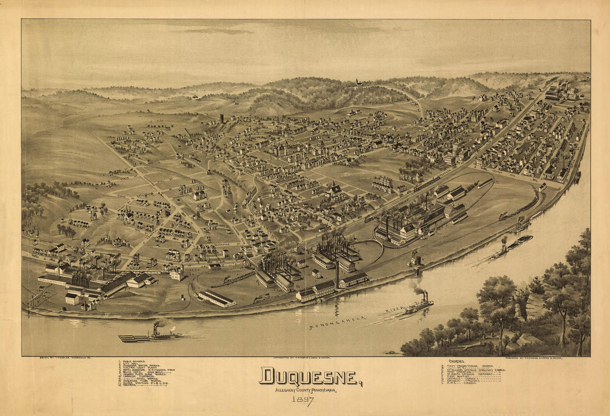 Historic Map - Duquesne, PA - 1897, image 1, World Maps Online
