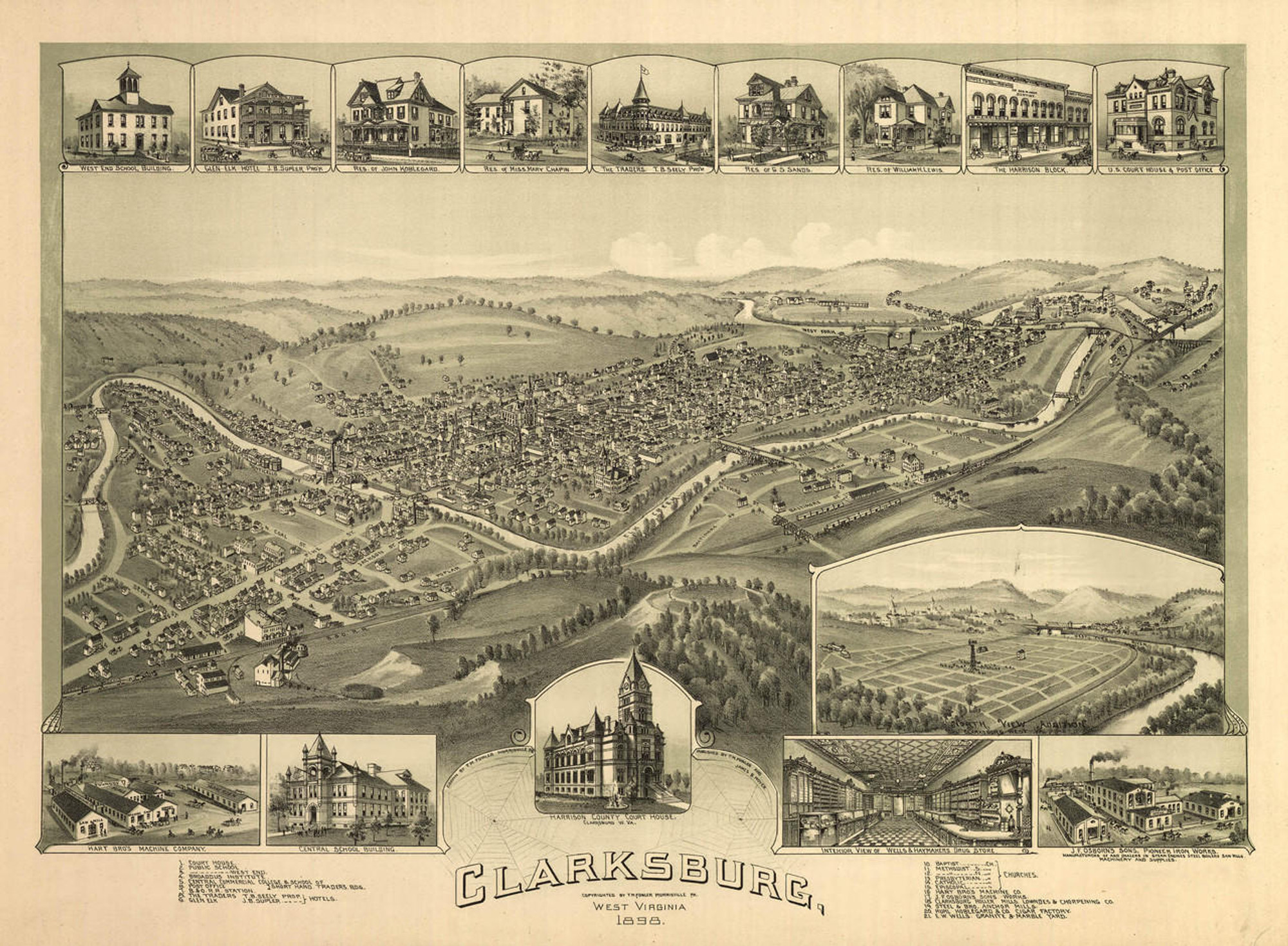 Historic Map - Clarksburg, WV - 1898, image 1, World Maps Online