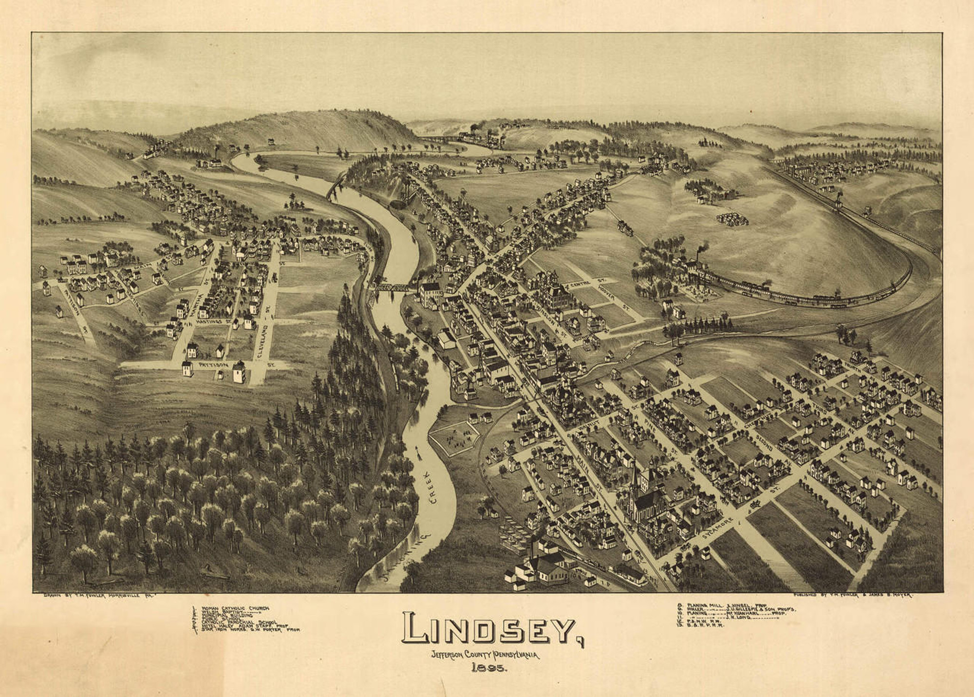 Historic Map - Punxsutawney, (Lindsey) PA - 1895, image 1, World Maps Online