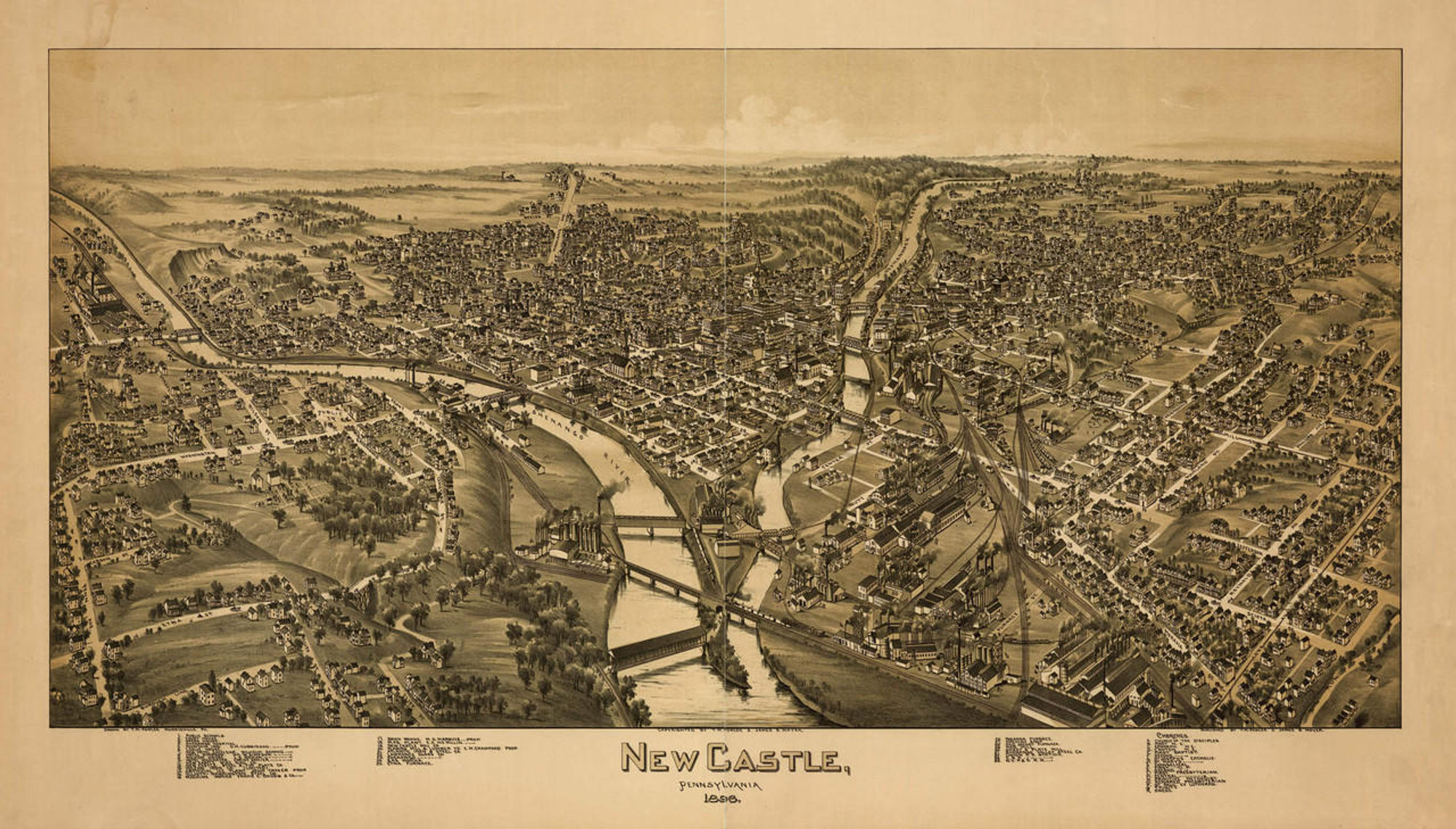 Historic Map - New Castle, PA - 1896, image 1, World Maps Online