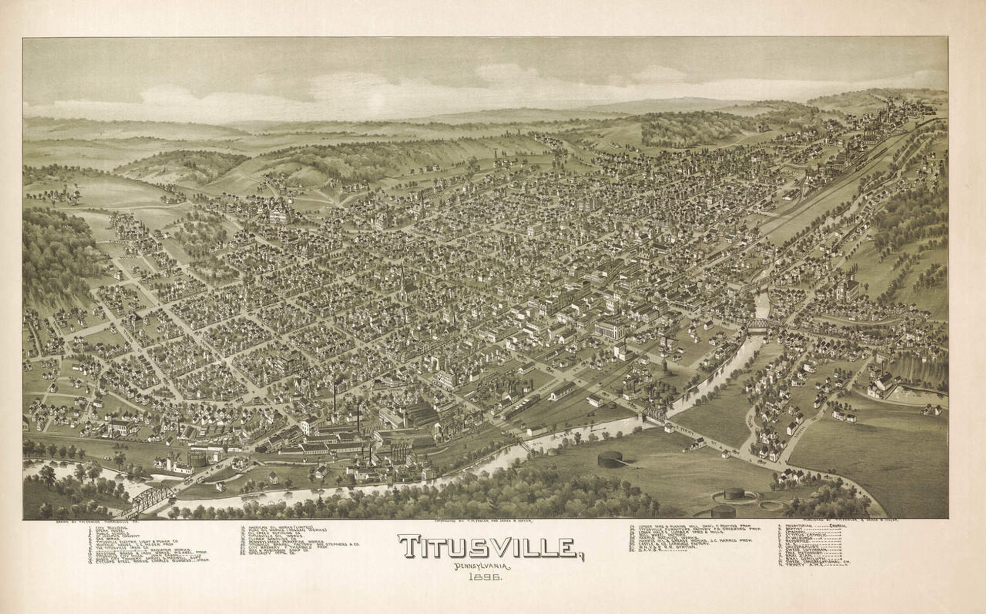 Historic Map - Titusville, PA - 1896, image 1, World Maps Online