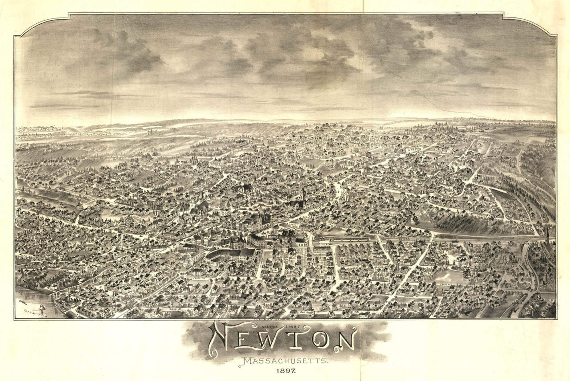 Historic Map - Newton, MA - 1897, image 1, World Maps Online