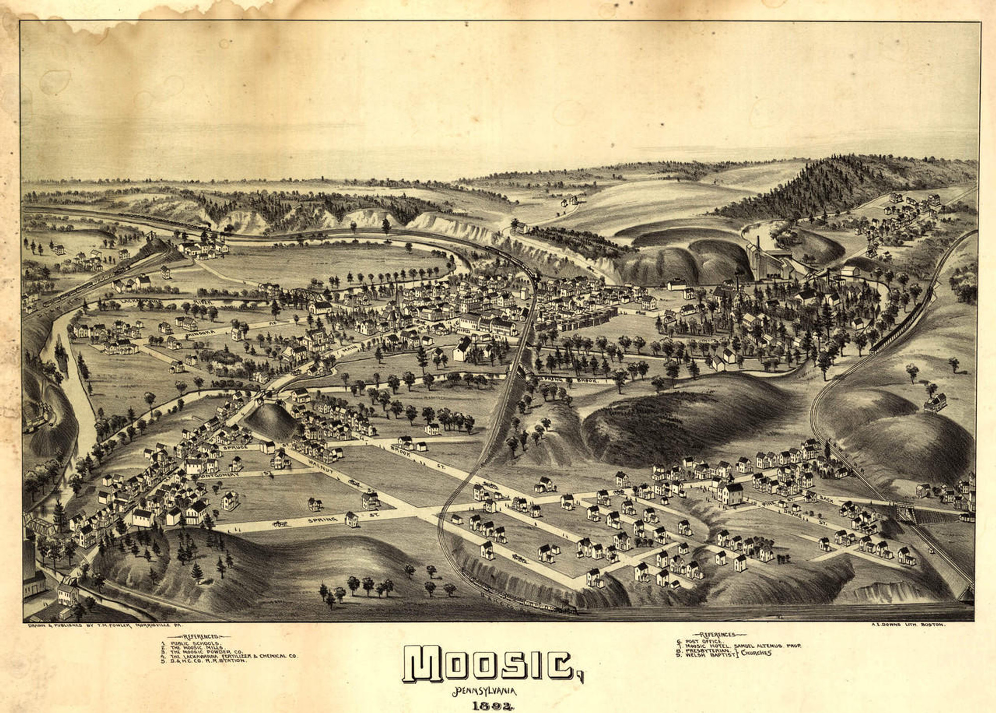 Historic Map - Moosic, PA - 1892, image 1, World Maps Online