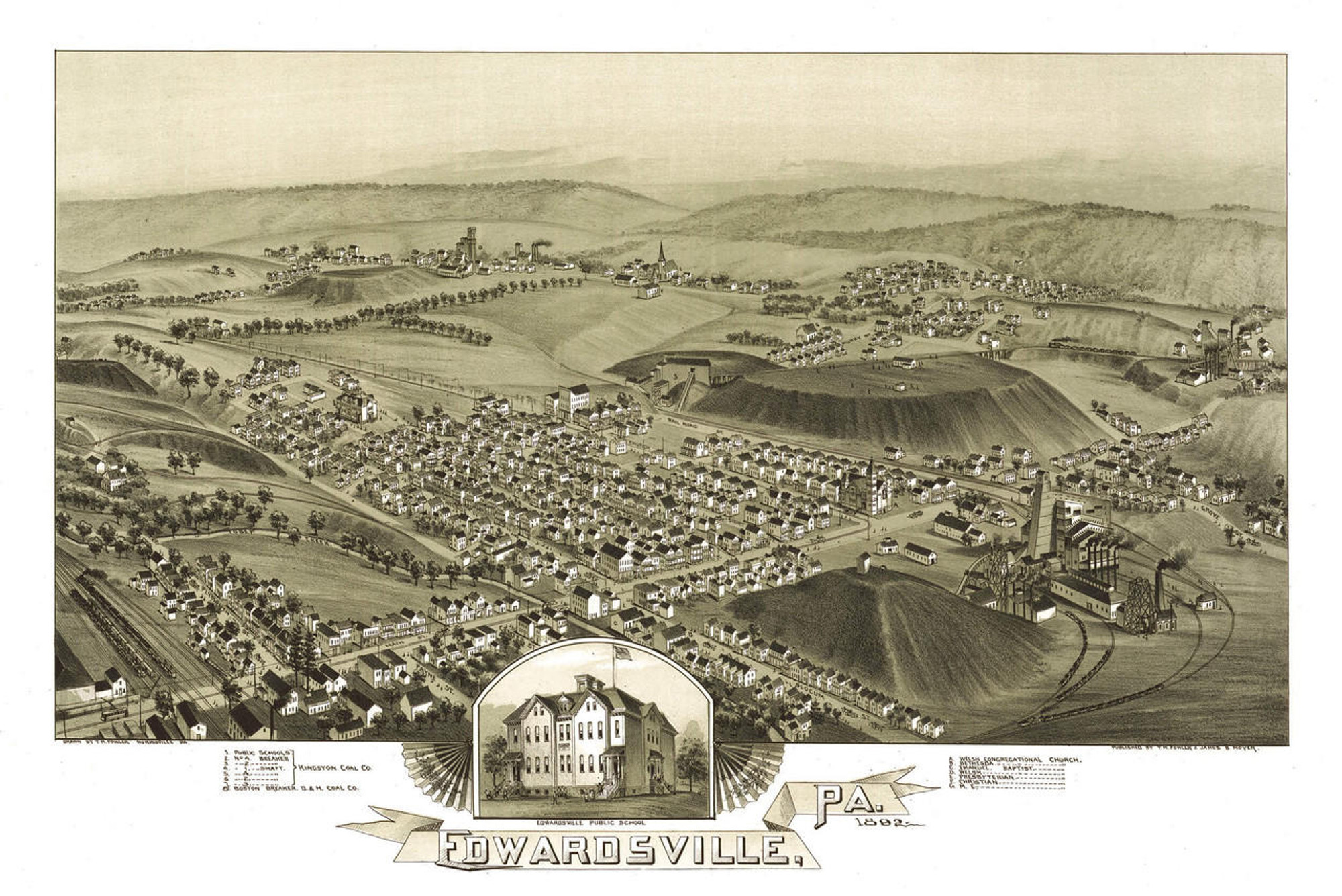 Historic Map - Edwardsville, PA - 1892, image 1, World Maps Online