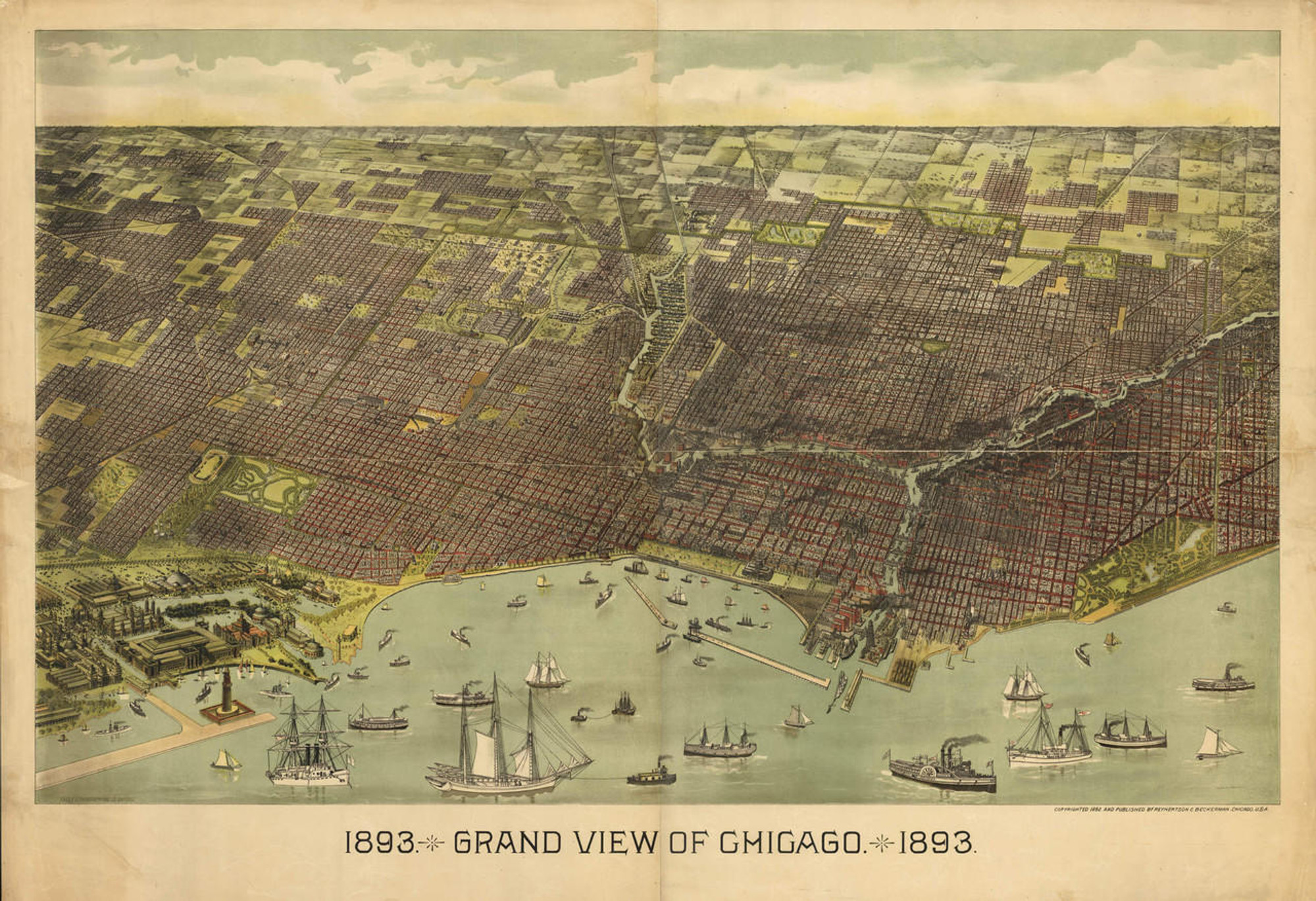 Historic Map - Chicago, IL - 1893, image 1, World Maps Online