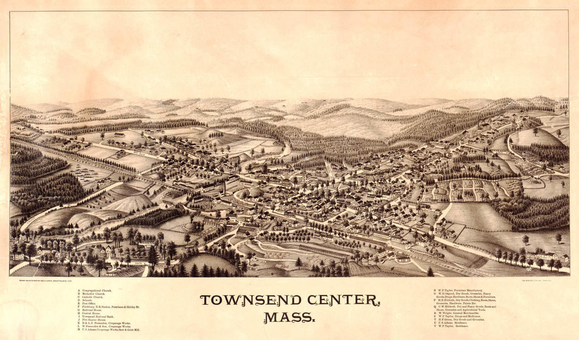 Historic Map - Townsend Center, MA - 1889, image 1, World Maps Online