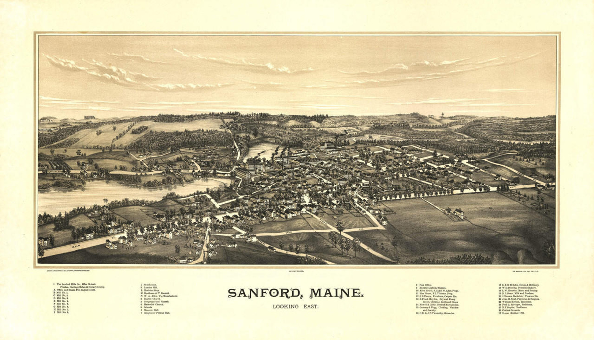 Historic Map - Sanford, ME - 1889, image 1, World Maps Online