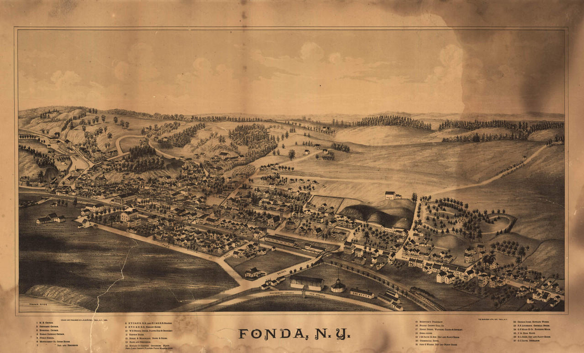 Historic Map - Fonda, NY - 1889, image 1, World Maps Online