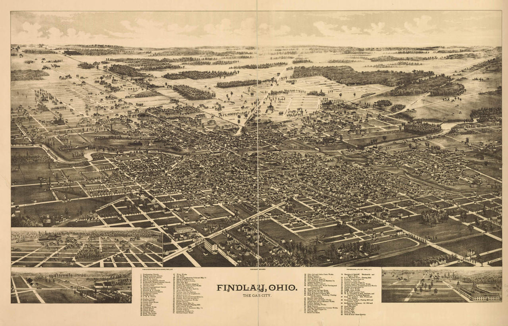 Historic Map - Findlay, OH - 1889, image 1, World Maps Online