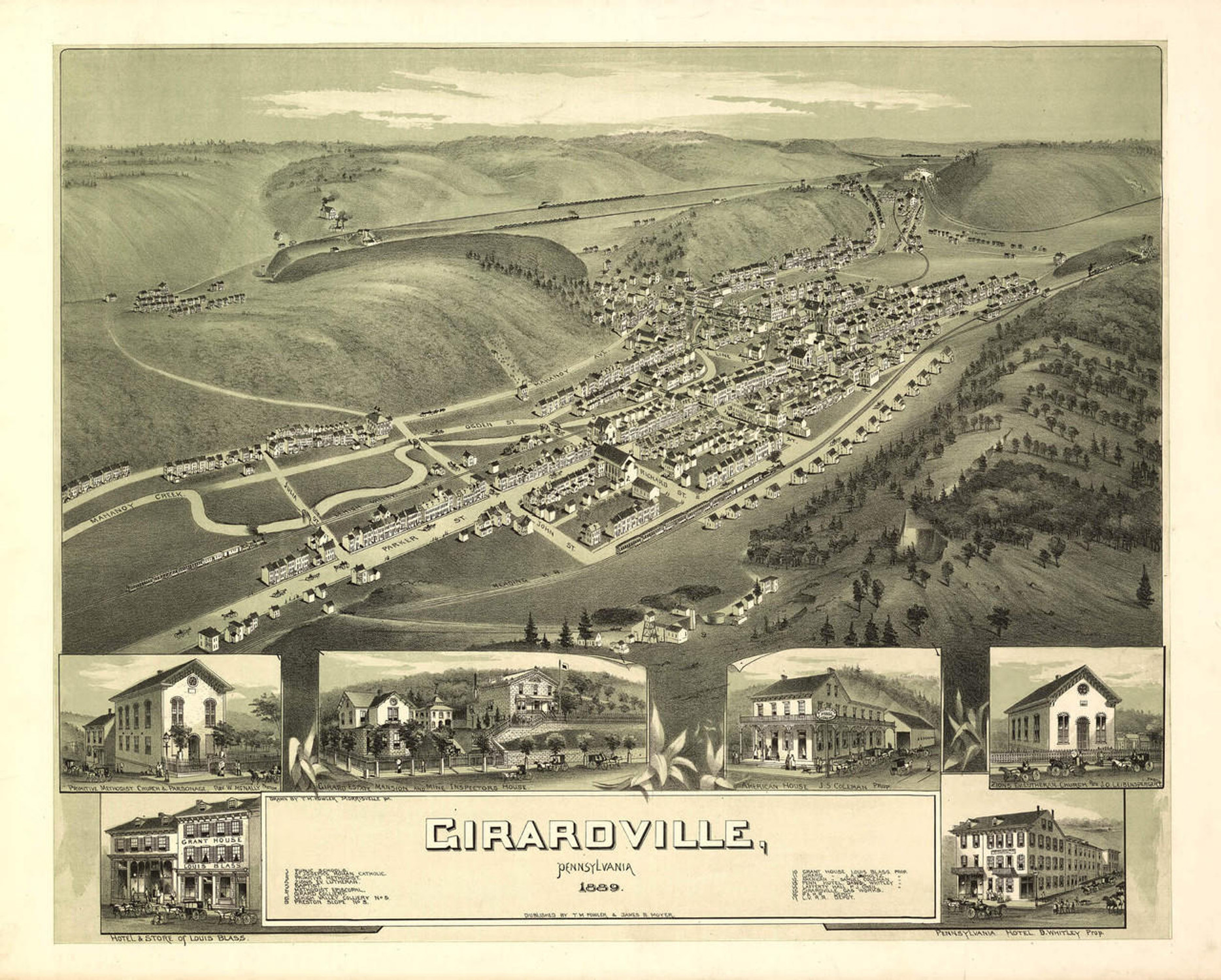 Historic Map - Girardville, PA - 1889, image 1, World Maps Online