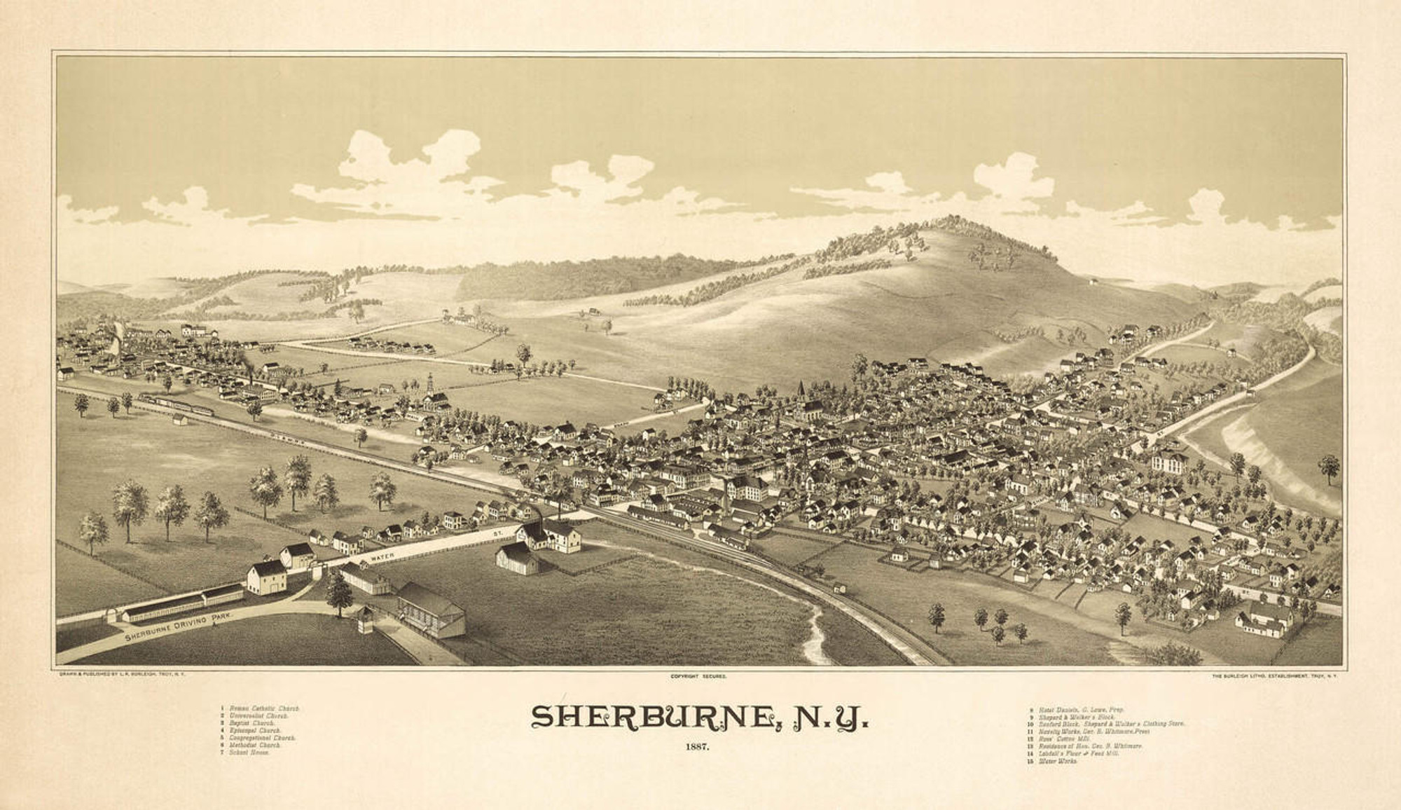 Historic Map - Sherburne, NY - 1887, image 1, World Maps Online