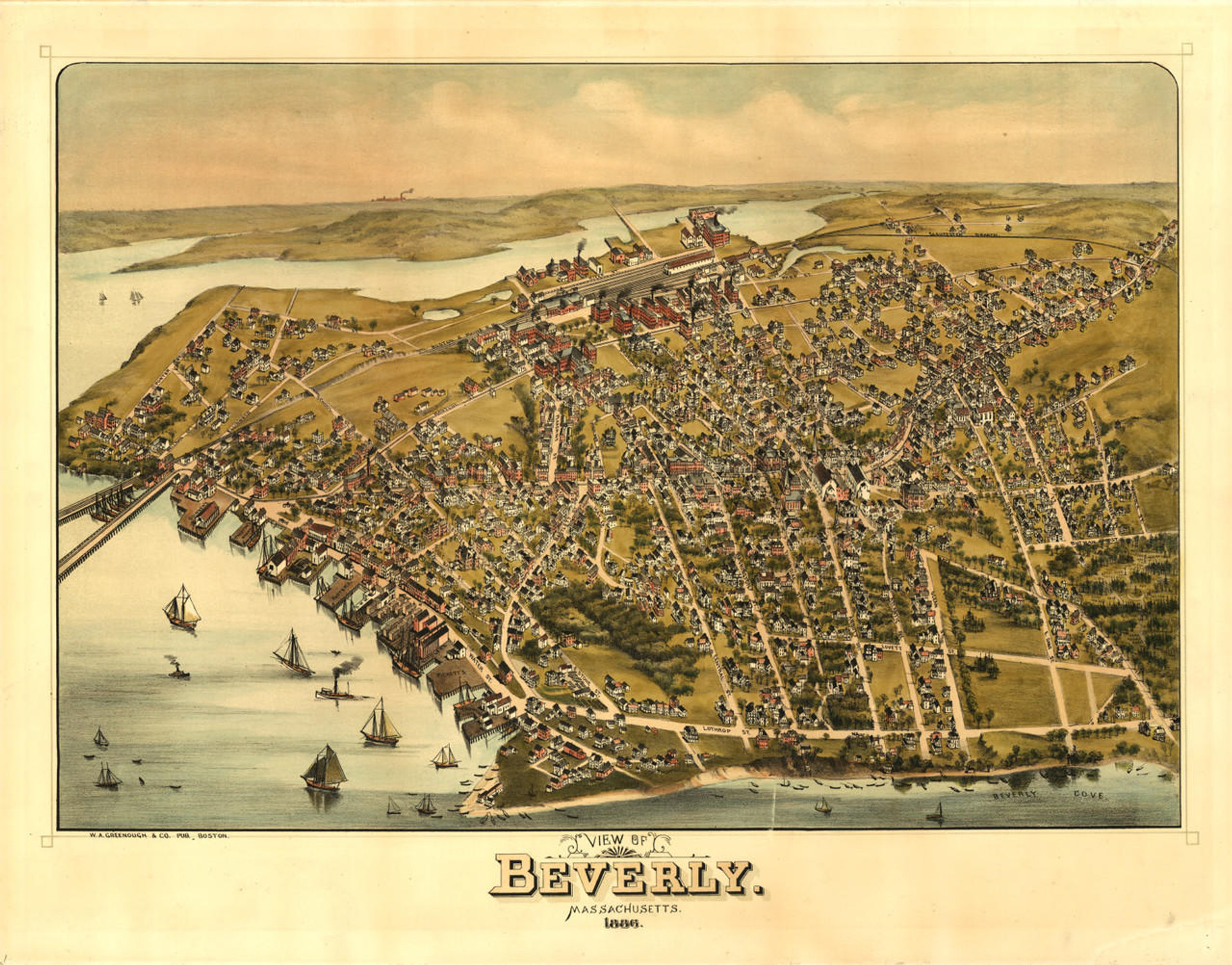Historic Map - Beverly, MA - 1886, image 1, World Maps Online