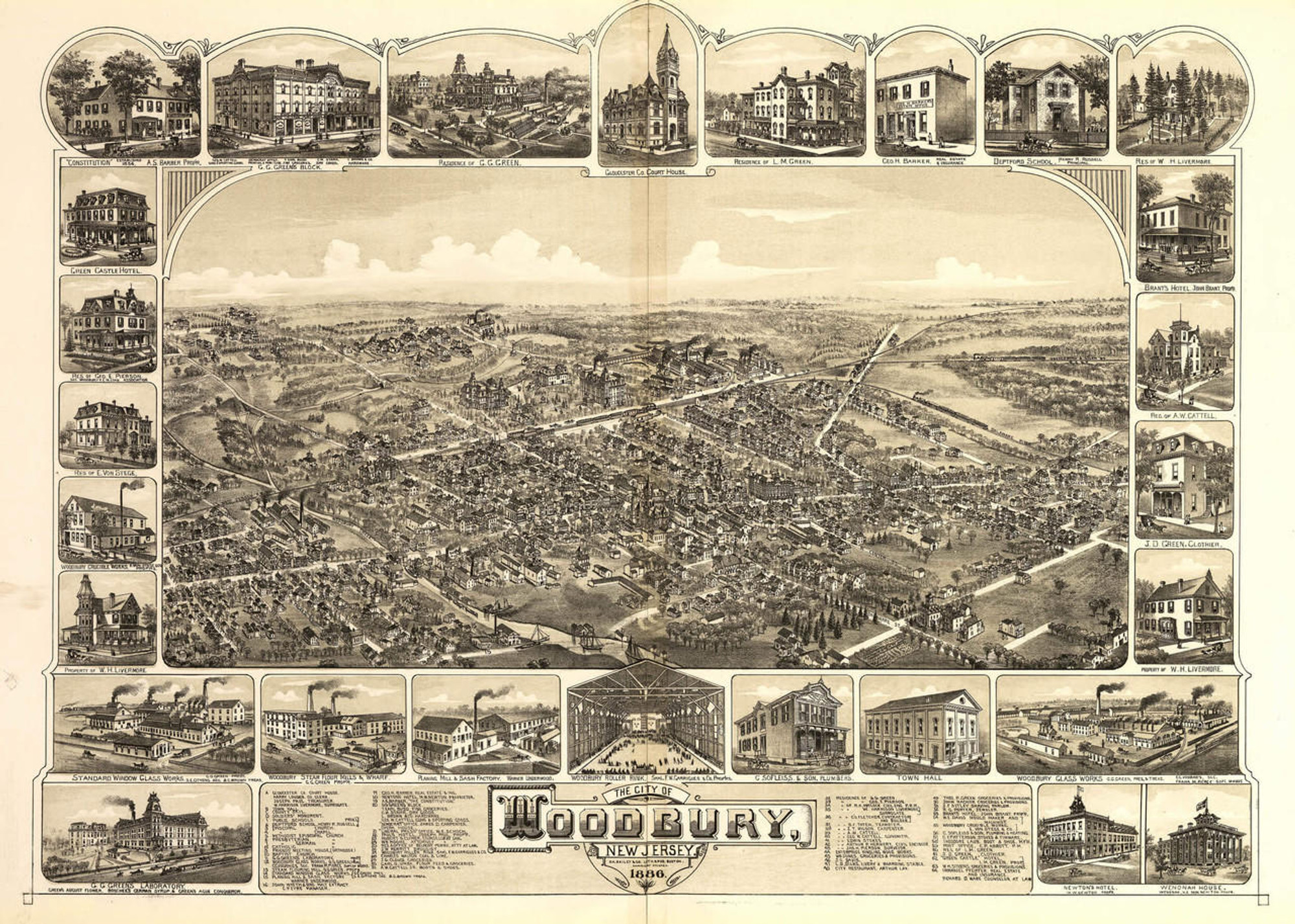 Historic Map - Woodbury, NJ - 1886, image 1, World Maps Online
