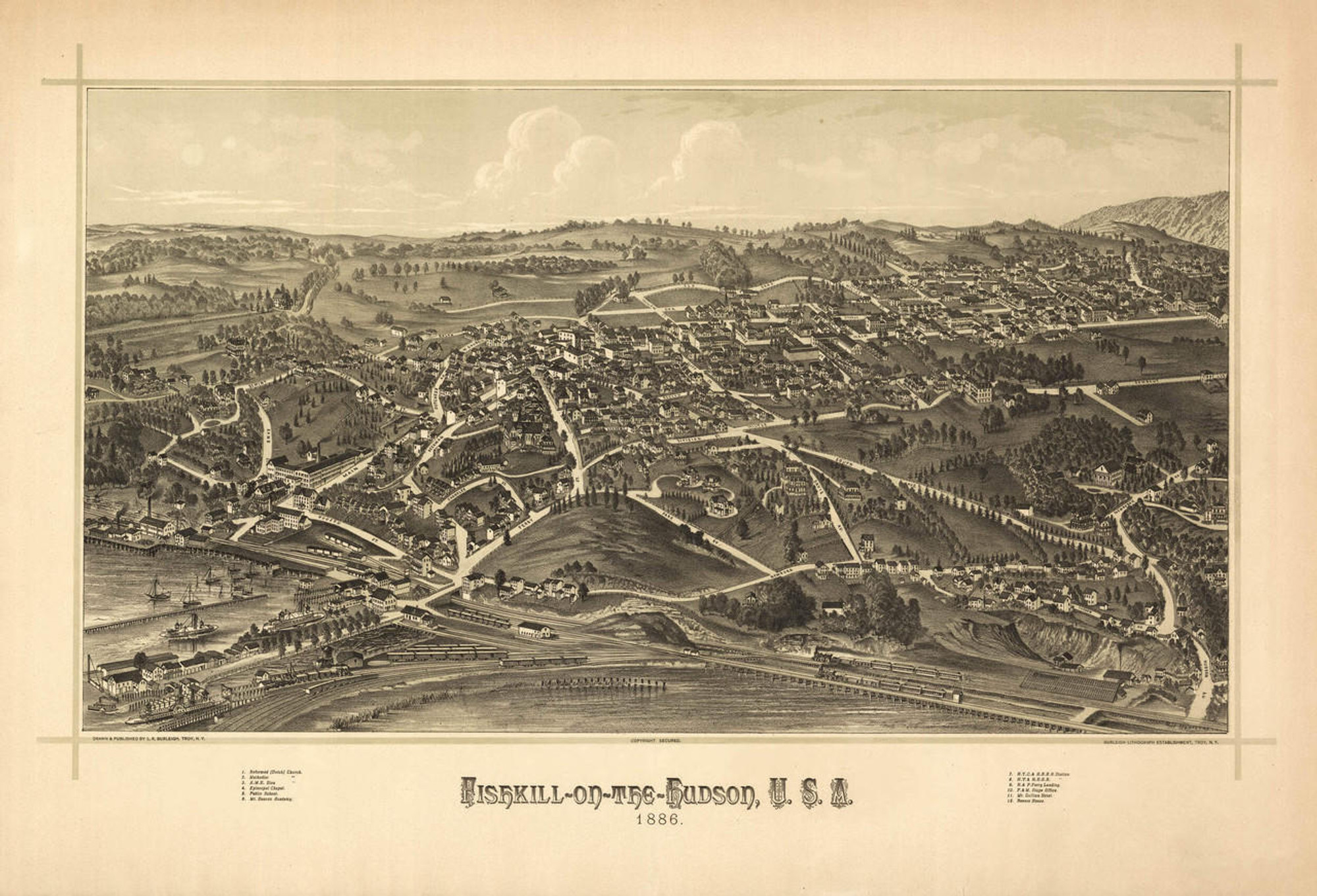 Historic Map - Fishkill, NY - 1886, image 1, World Maps Online