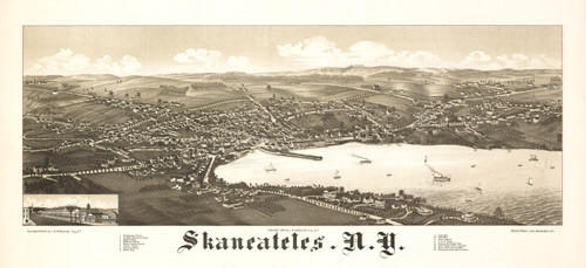 Historic Map - Skaneateles, NY - 1884, image 1, World Maps Online