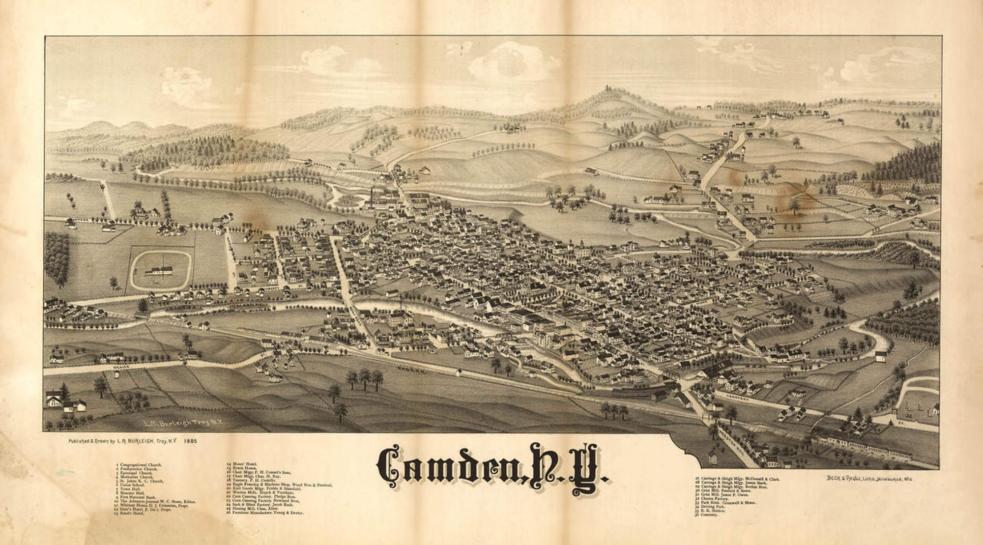 Historic Map - Camden, NY - 1885, image 1, World Maps Online