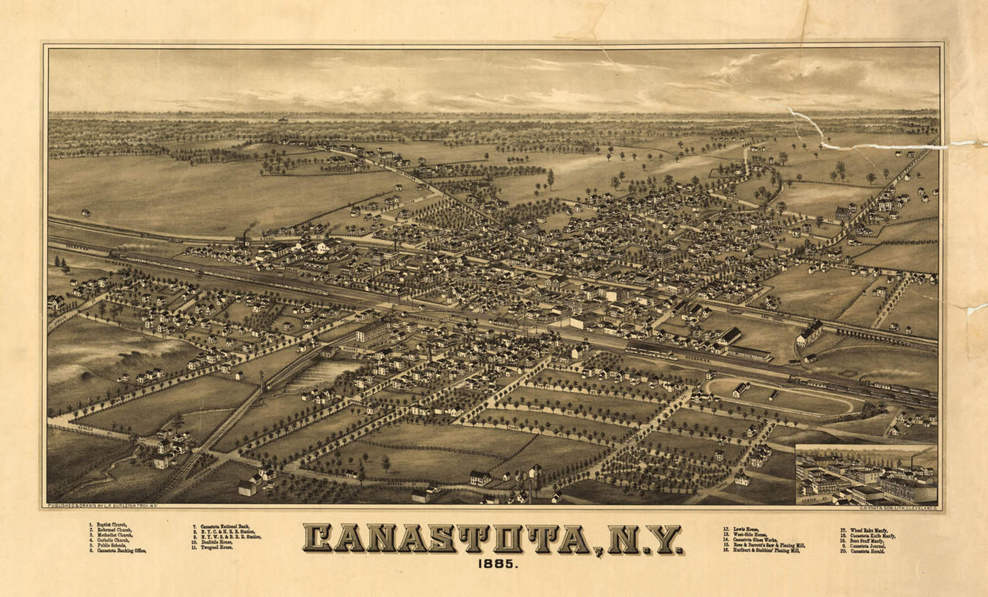 Historic Map - Canastota, NY - 1885, image 1, World Maps Online