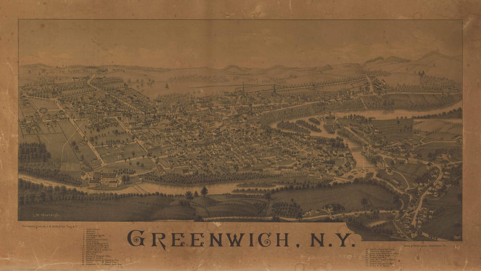 Historic Map - Greenwich, NY - 1885, image 1, World Maps Online