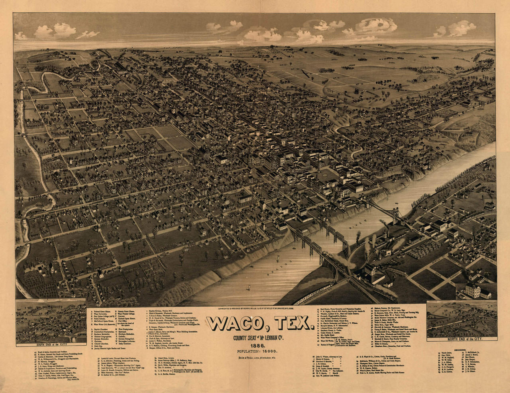 Historic Map - Waco, TX - 1886, image 1, World Maps Online