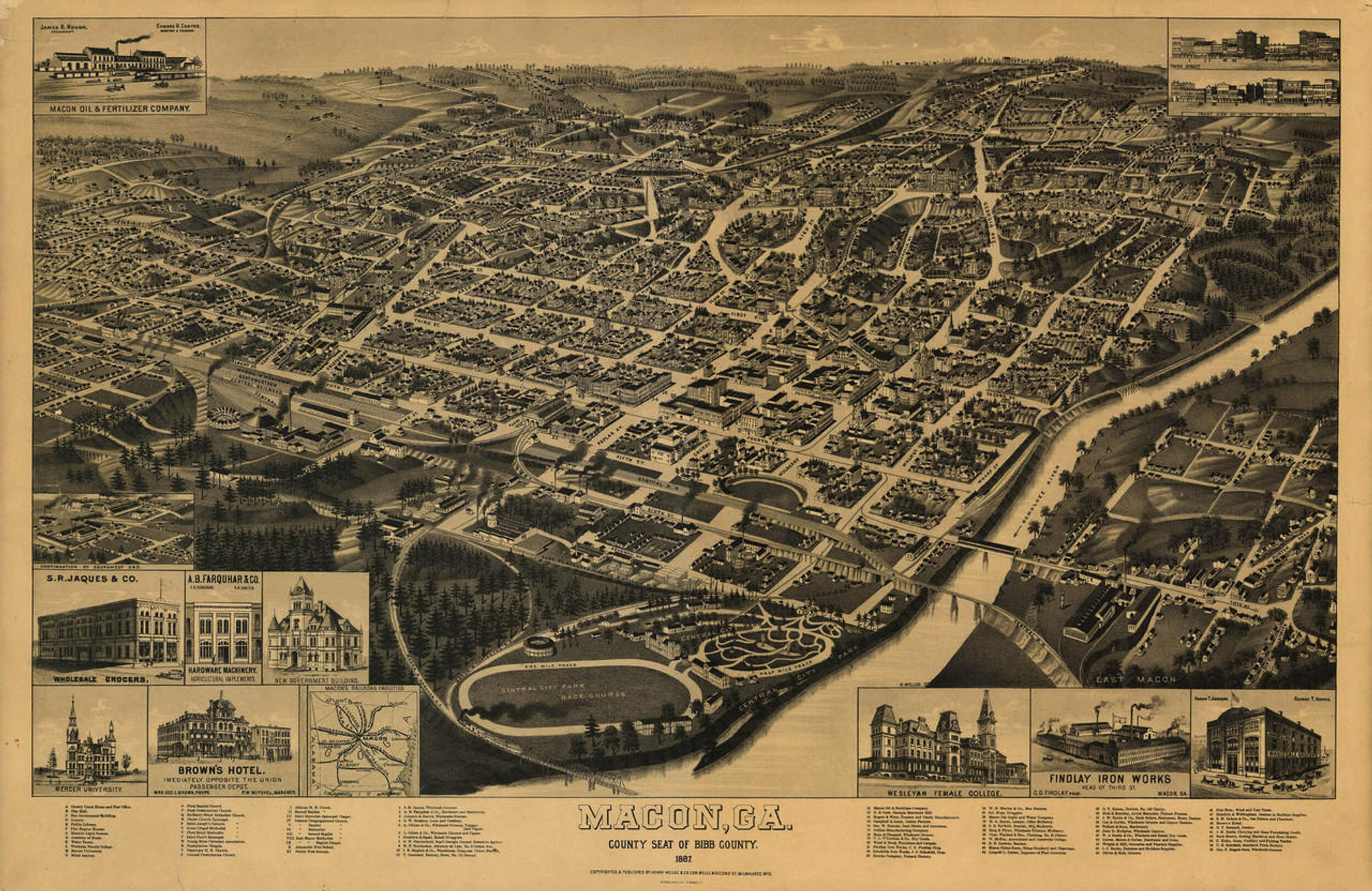 Historic Map - Macon, GA - 1887, image 1, World Maps Online