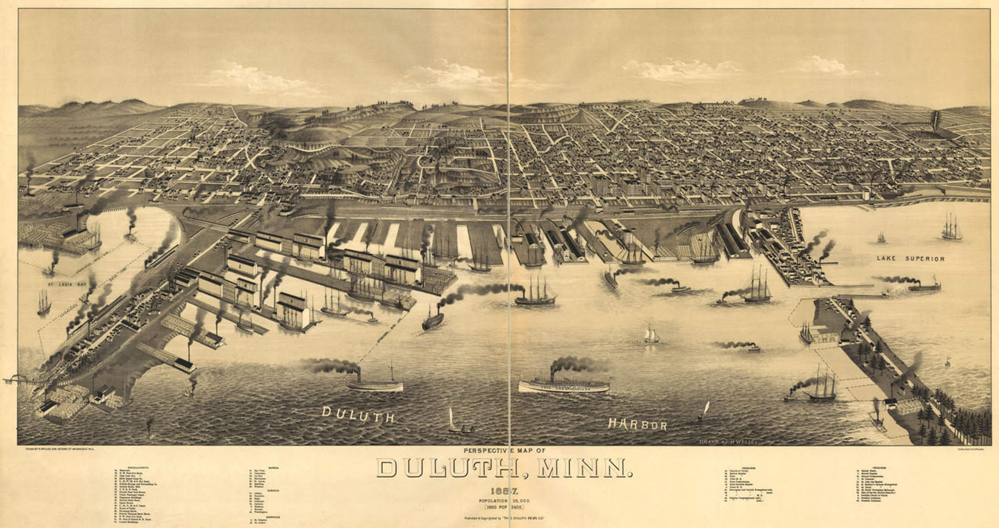 Historic Map - Duluth, MN - 1887, image 1, World Maps Online