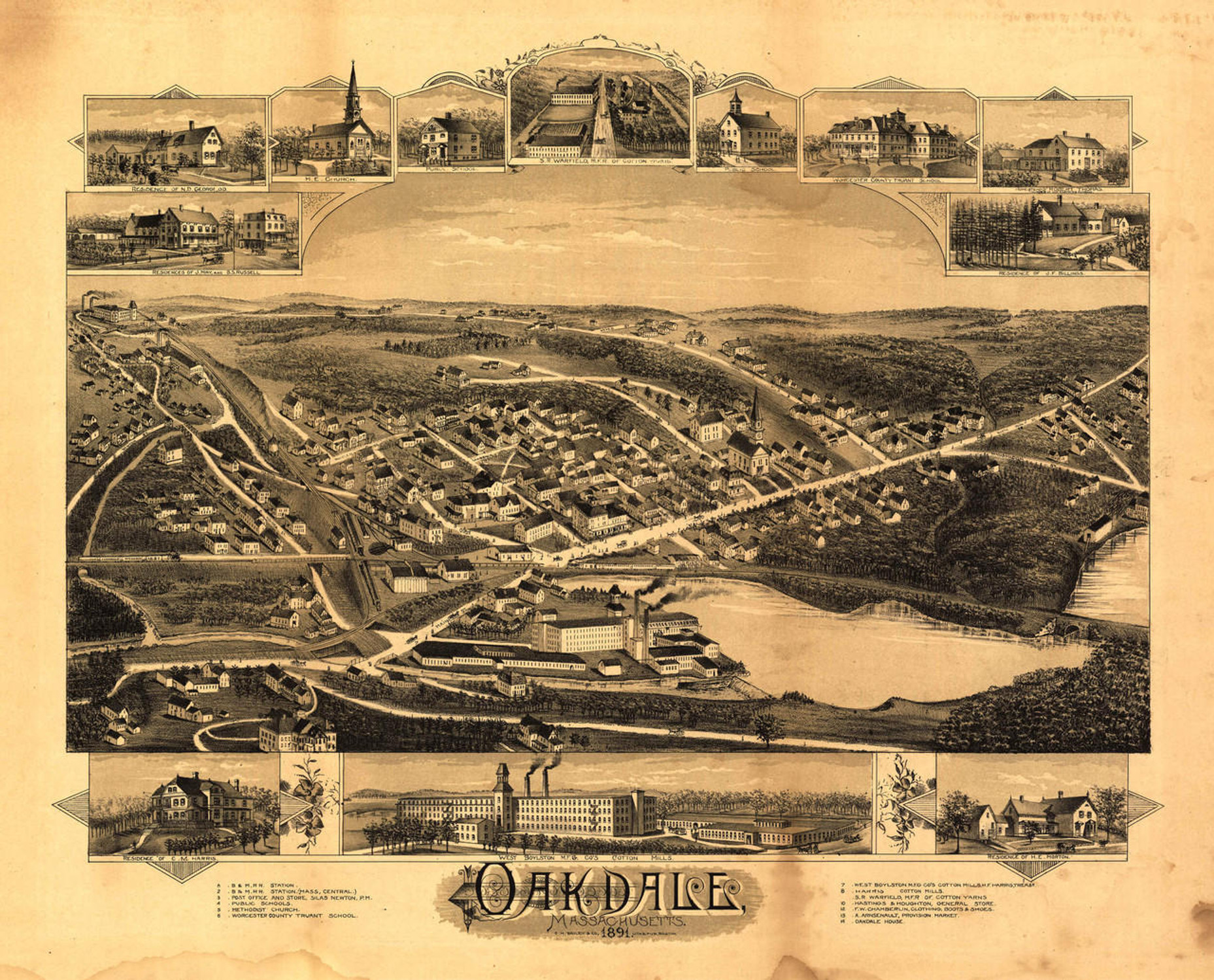 Historic Map - Oakdale, MA - 1891, image 1, World Maps Online