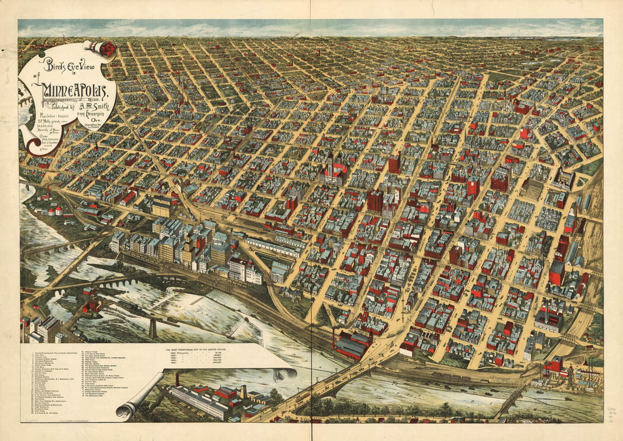 Historic Map - Minneapolis, MN - 1891, image 1, World Maps Online