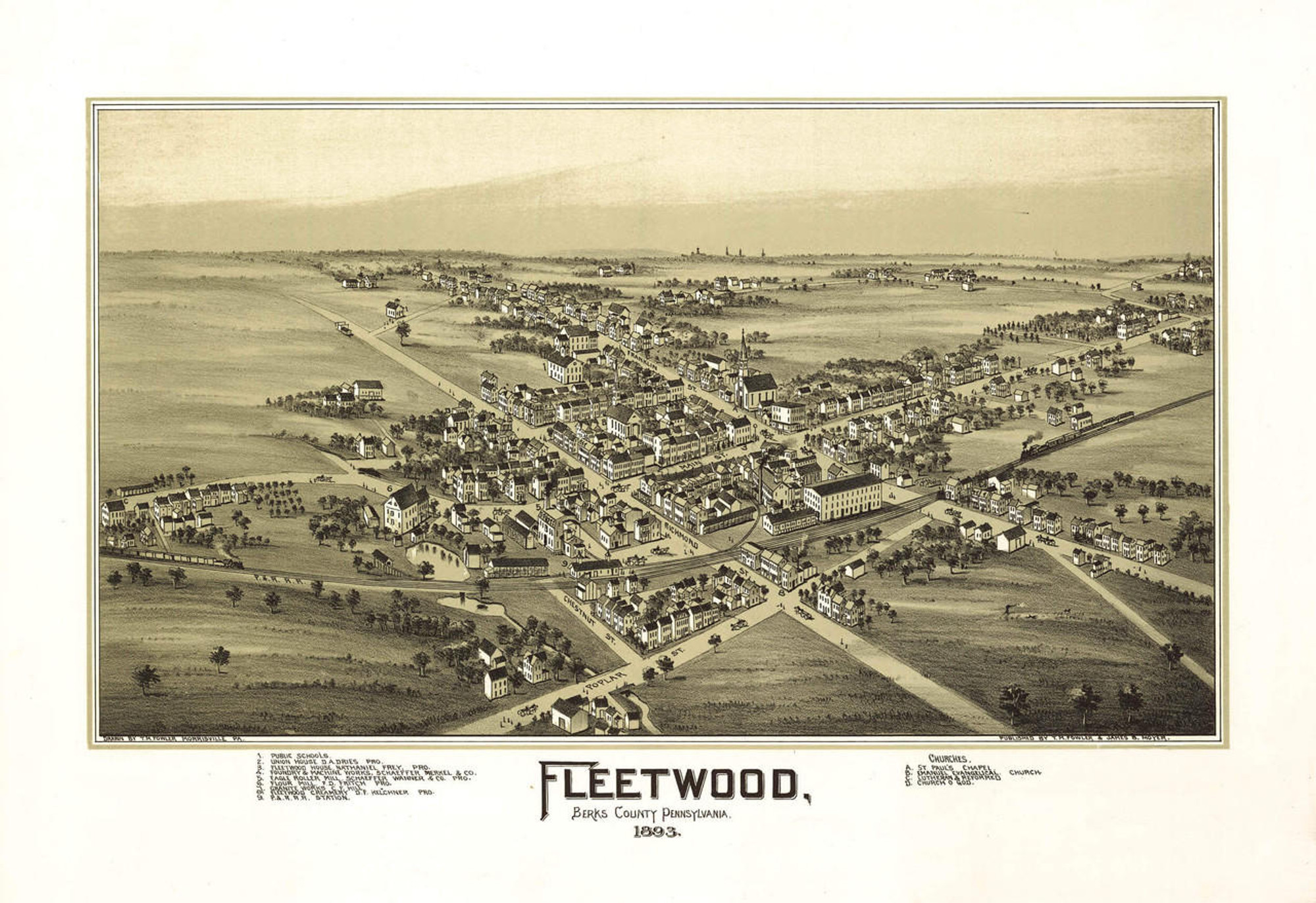 Historic Map - Fleetwood, PA - 1893, image 1, World Maps Online