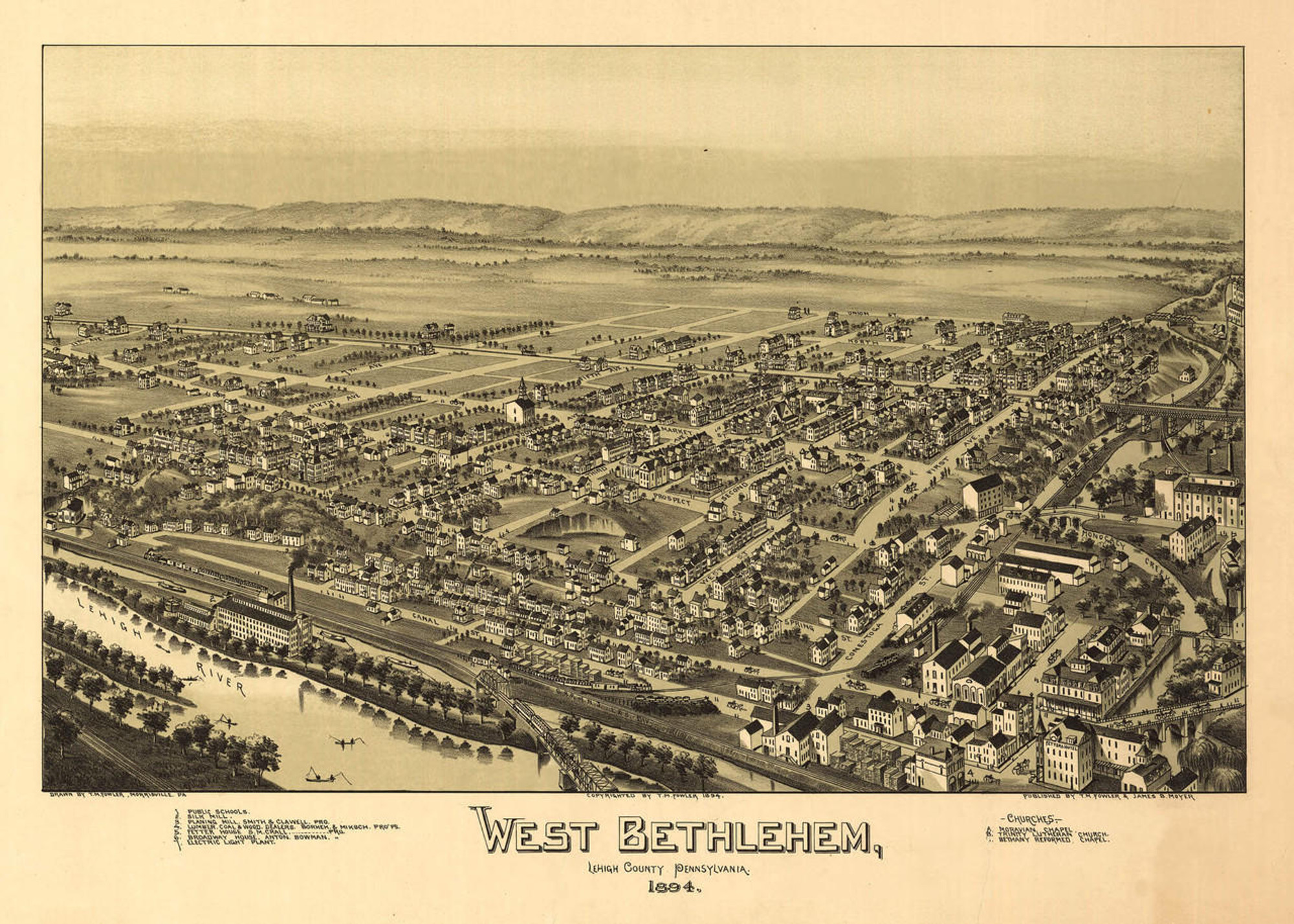 Historic Map - West Bethlehem, PA - 1894, image 1, World Maps Online