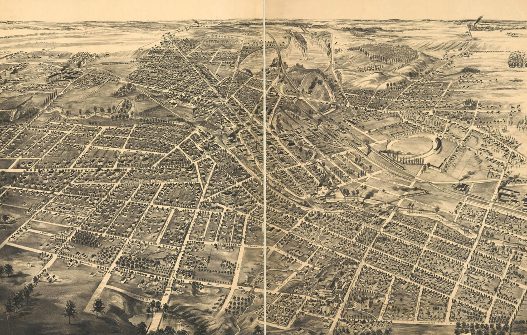 Historic Map - Battle Creek, MI - 1880, image 1, World Maps Online